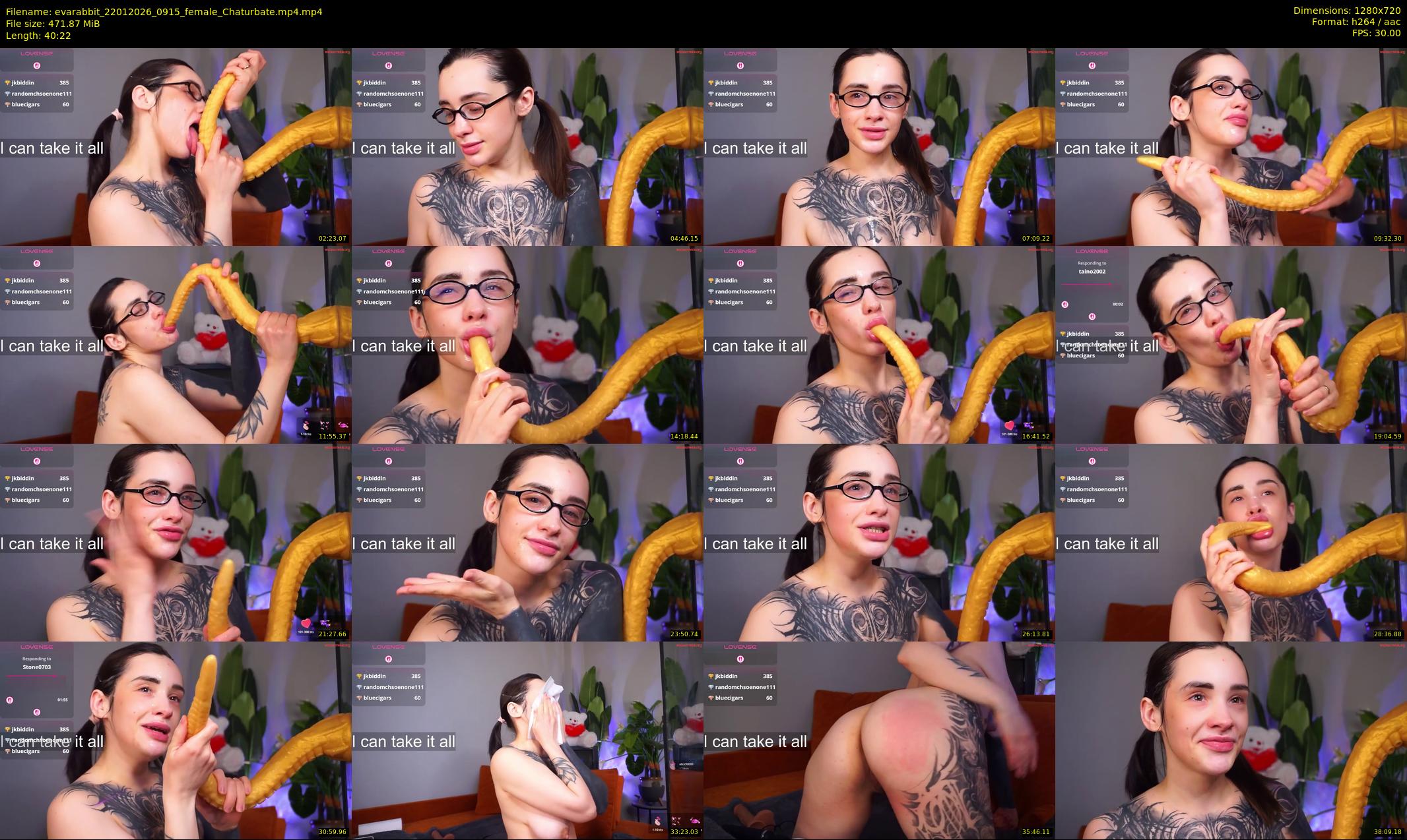 evarabbit — 41 minute Chaturbate female cam show recording, 720p, Jan 22, 2026