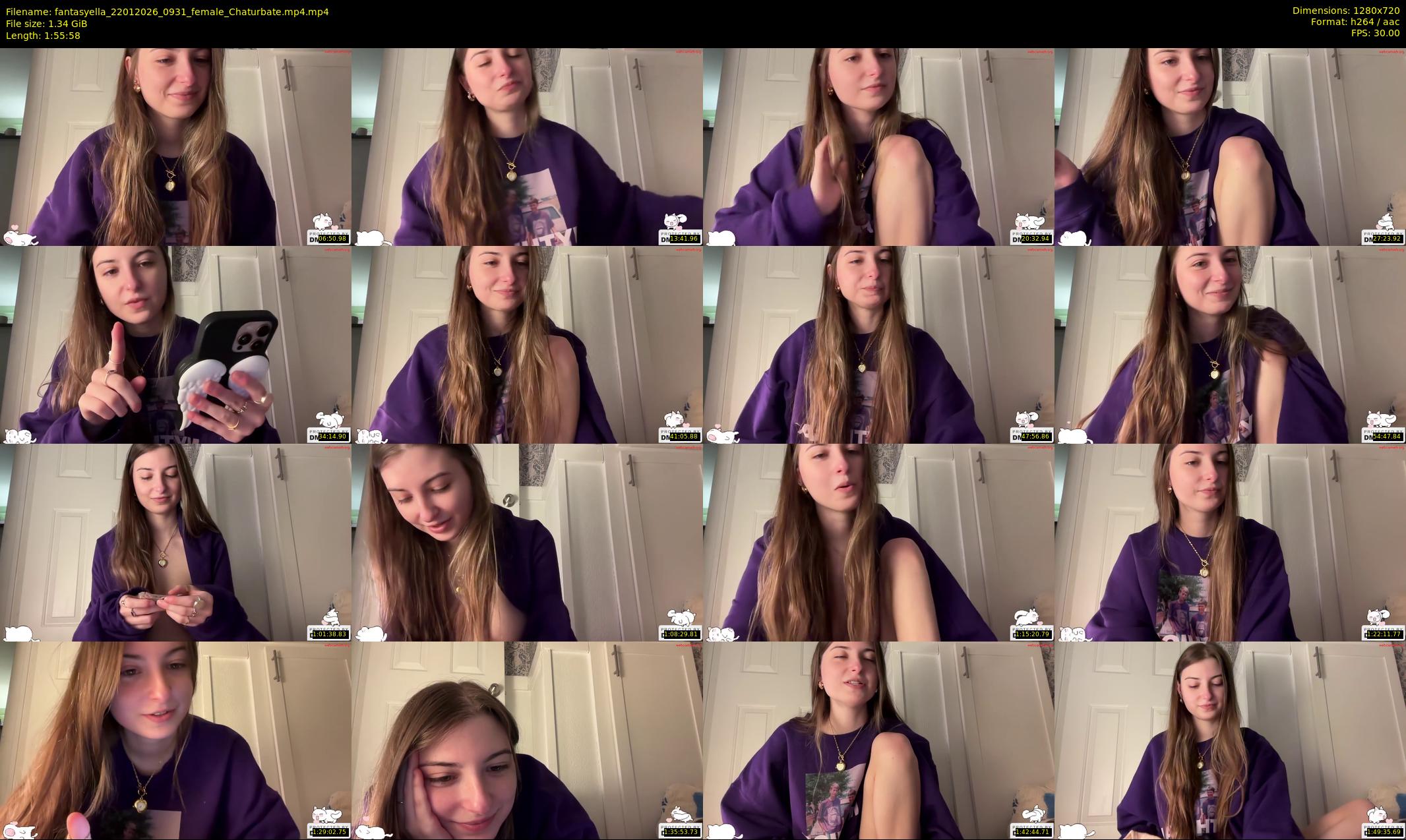 fantasyella — 116 minute Chaturbate female cam show recording, 720p, Jan 22, 2026