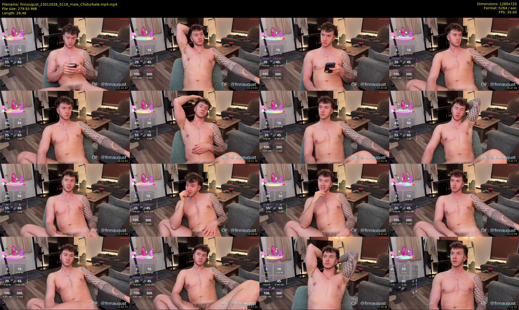 finnaugust — 29 minute Chaturbate male cam show recording, 720p, Jan 23, 2026
