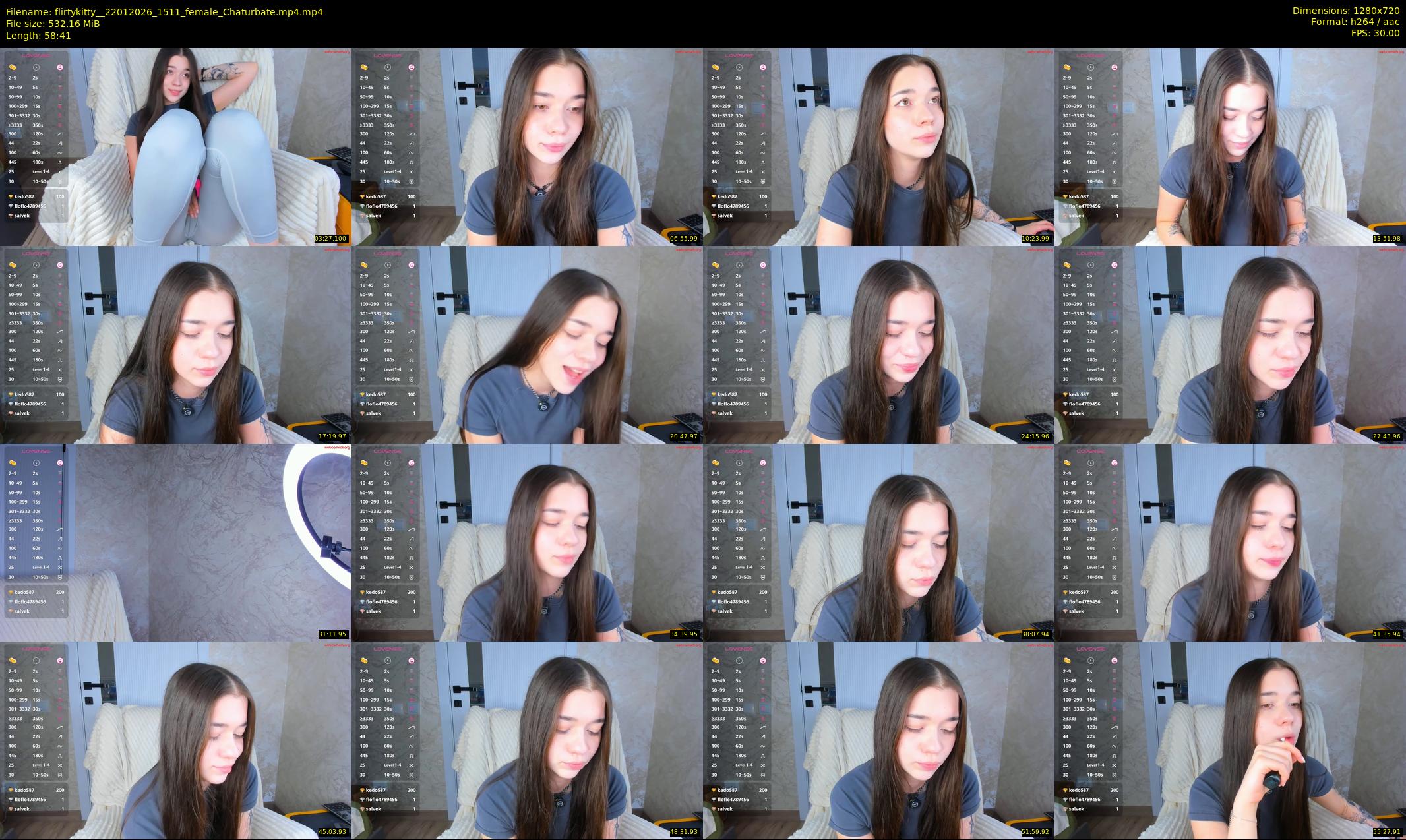 flirtykitty_ — 59 minute Chaturbate female cam show recording, 720p, Jan 22, 2026