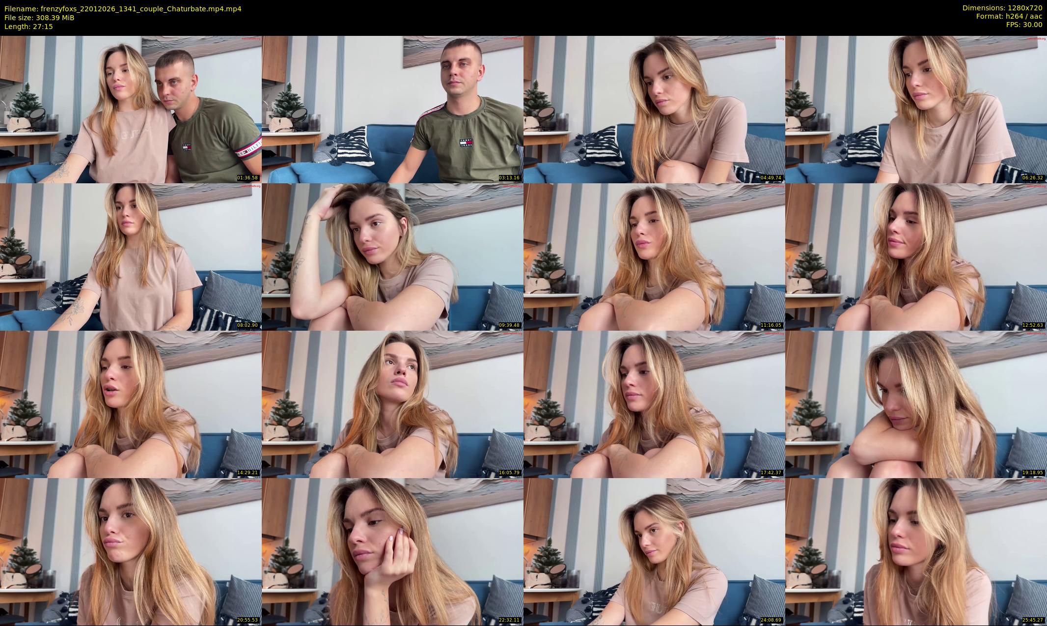 frenzyfoxs — 28 minute Chaturbate couple cam show recording, 720p, Jan 22, 2026