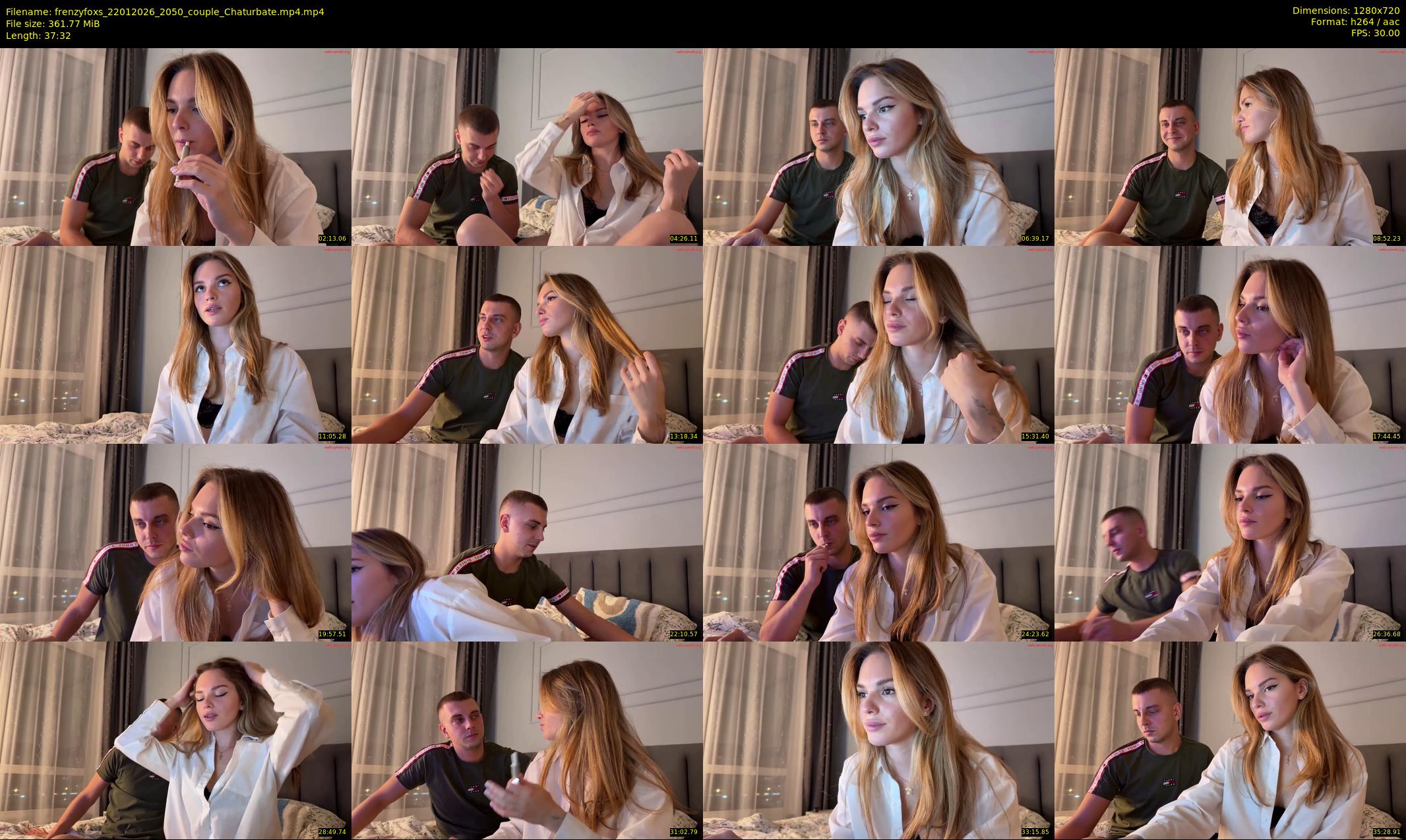 frenzyfoxs — 38 minute Chaturbate couple cam show recording, 720p, Jan 22, 2026