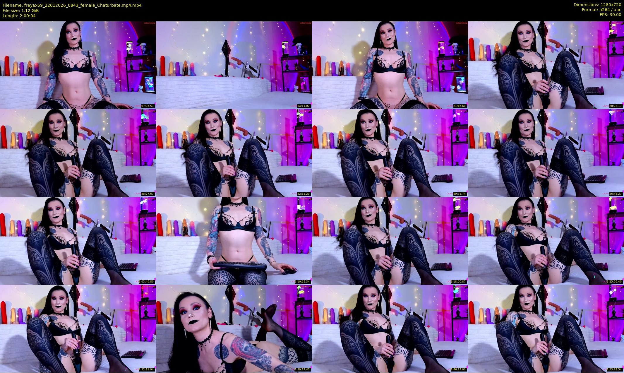 freyax69 — 121 minute Chaturbate female cam show recording, 720p, Jan 22, 2026