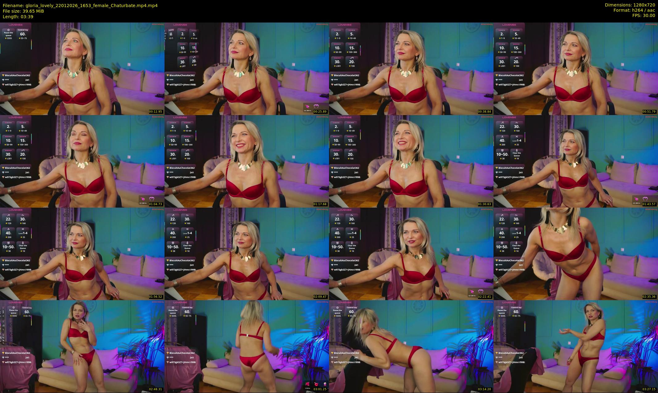gloria_lovely — 4 minute Chaturbate female cam show recording, 720p, Jan 22, 2026