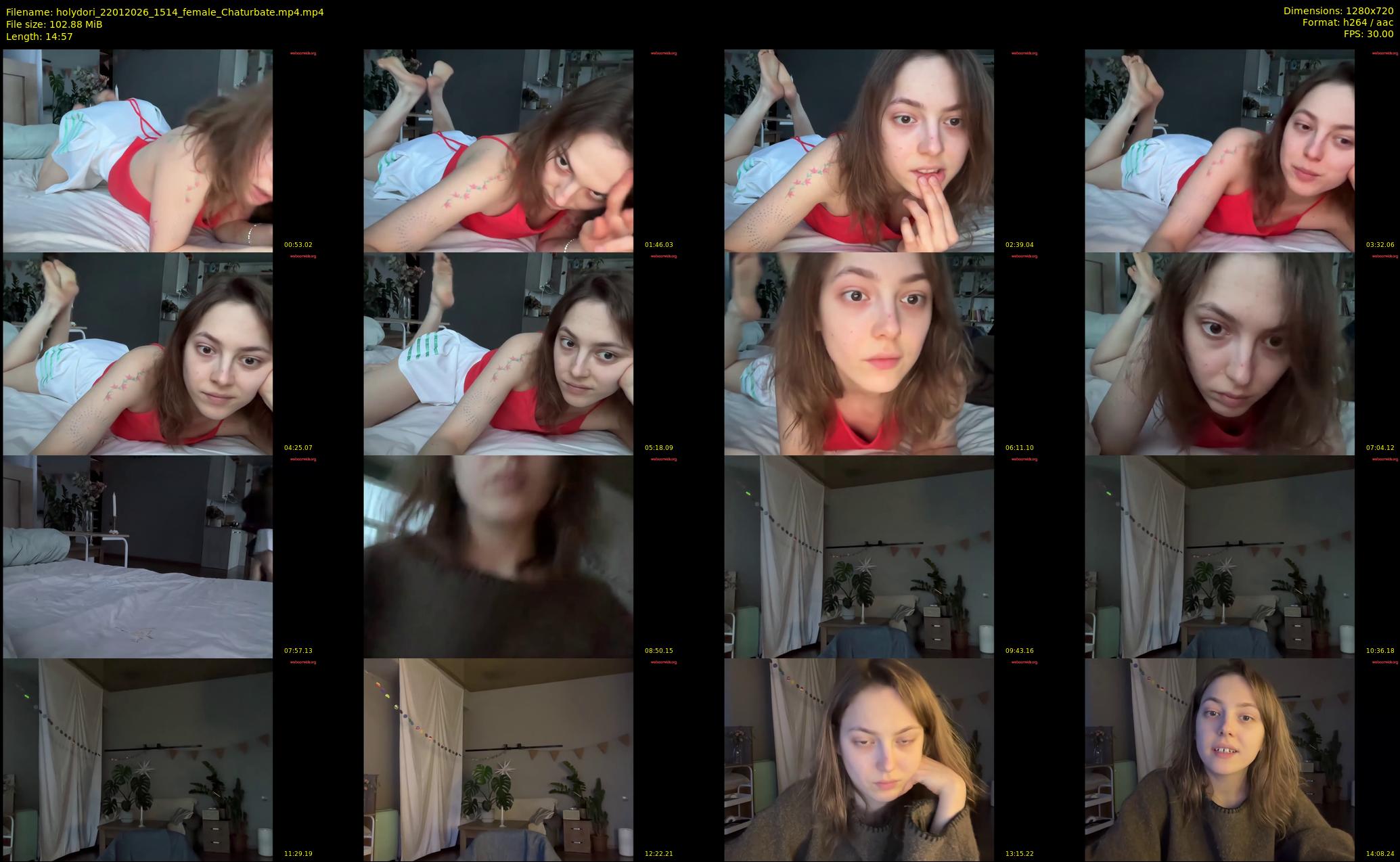 holydori — 15 minute Chaturbate female cam show recording, 720p, Jan 22, 2026