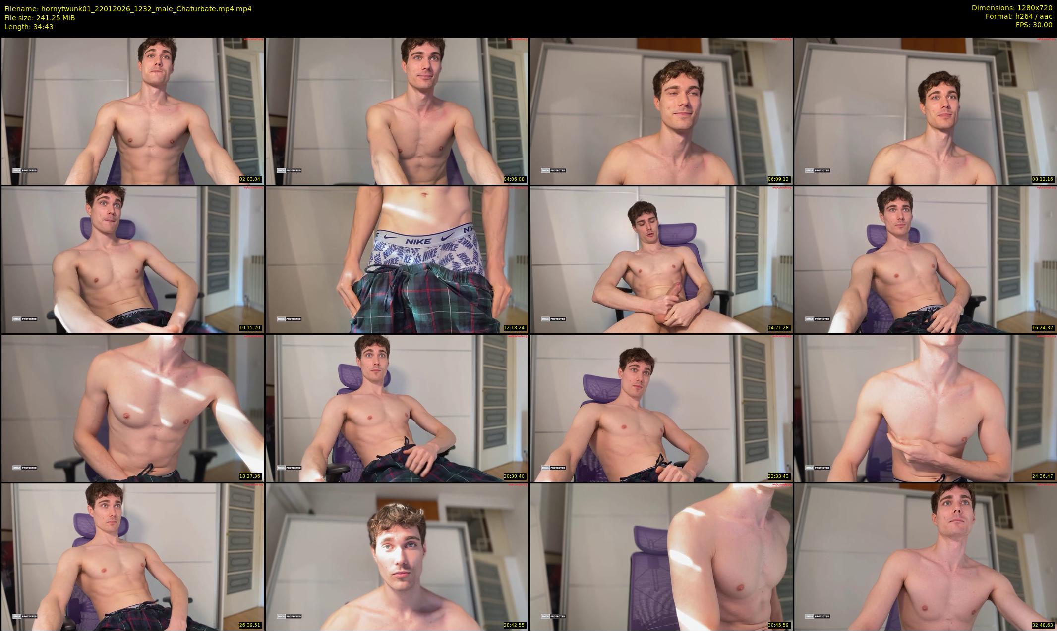 hornytwunk01 — 35 minute Chaturbate male cam show recording, 720p, Jan 22, 2026