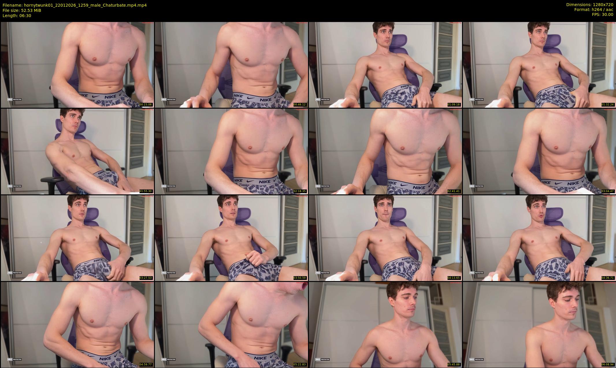 hornytwunk01 — 7 minute Chaturbate male cam show recording, 720p, Jan 22, 2026