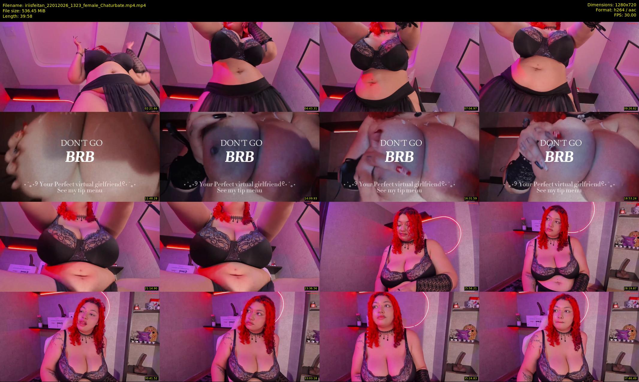 iriisfeitan — 40 minute Chaturbate female cam show recording, 720p, Jan 22, 2026