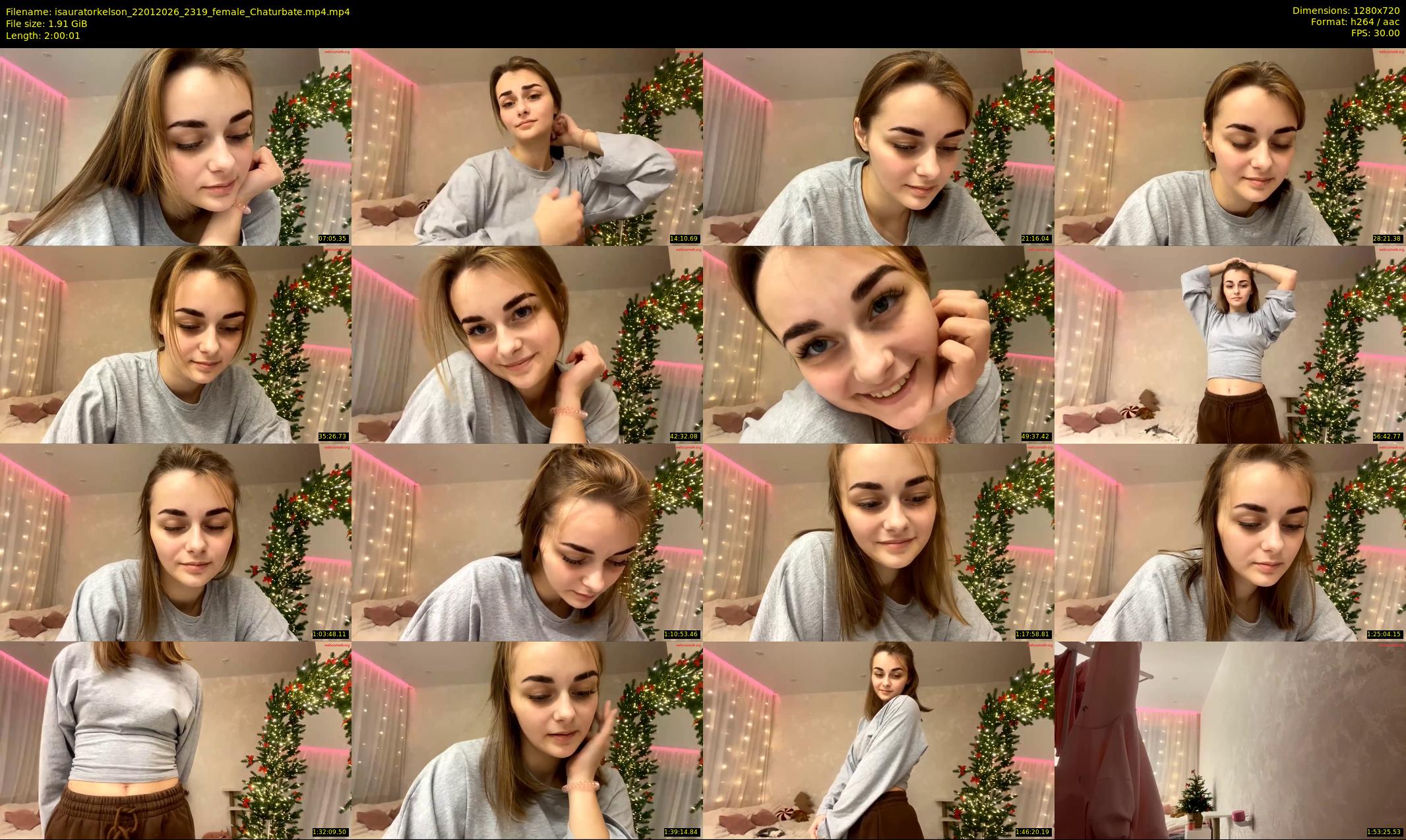 isauratorkelson — 121 minute Chaturbate female cam show recording, 720p, Jan 22, 2026
