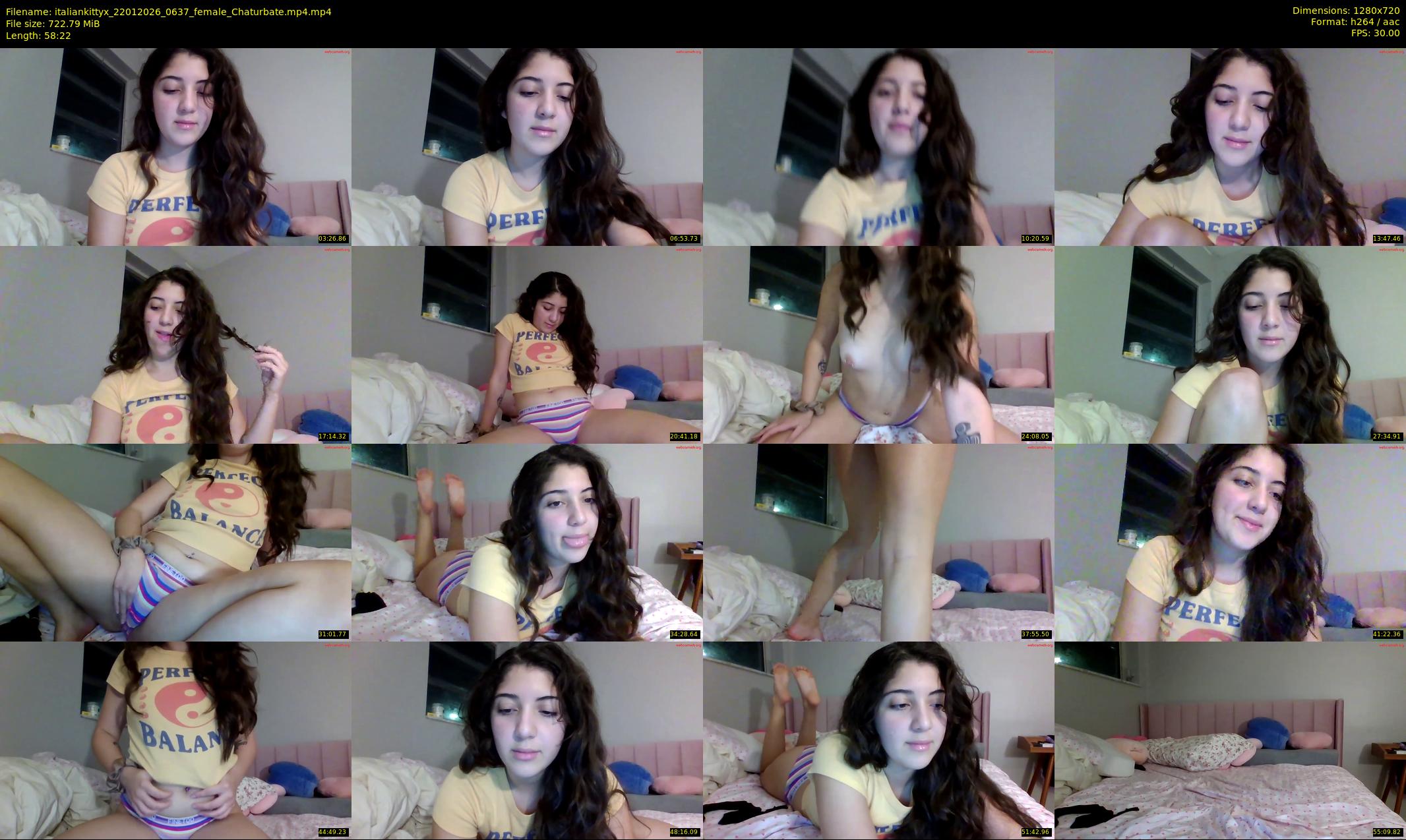 italiankittyx — 59 minute Chaturbate female cam show recording, 720p, Jan 22, 2026