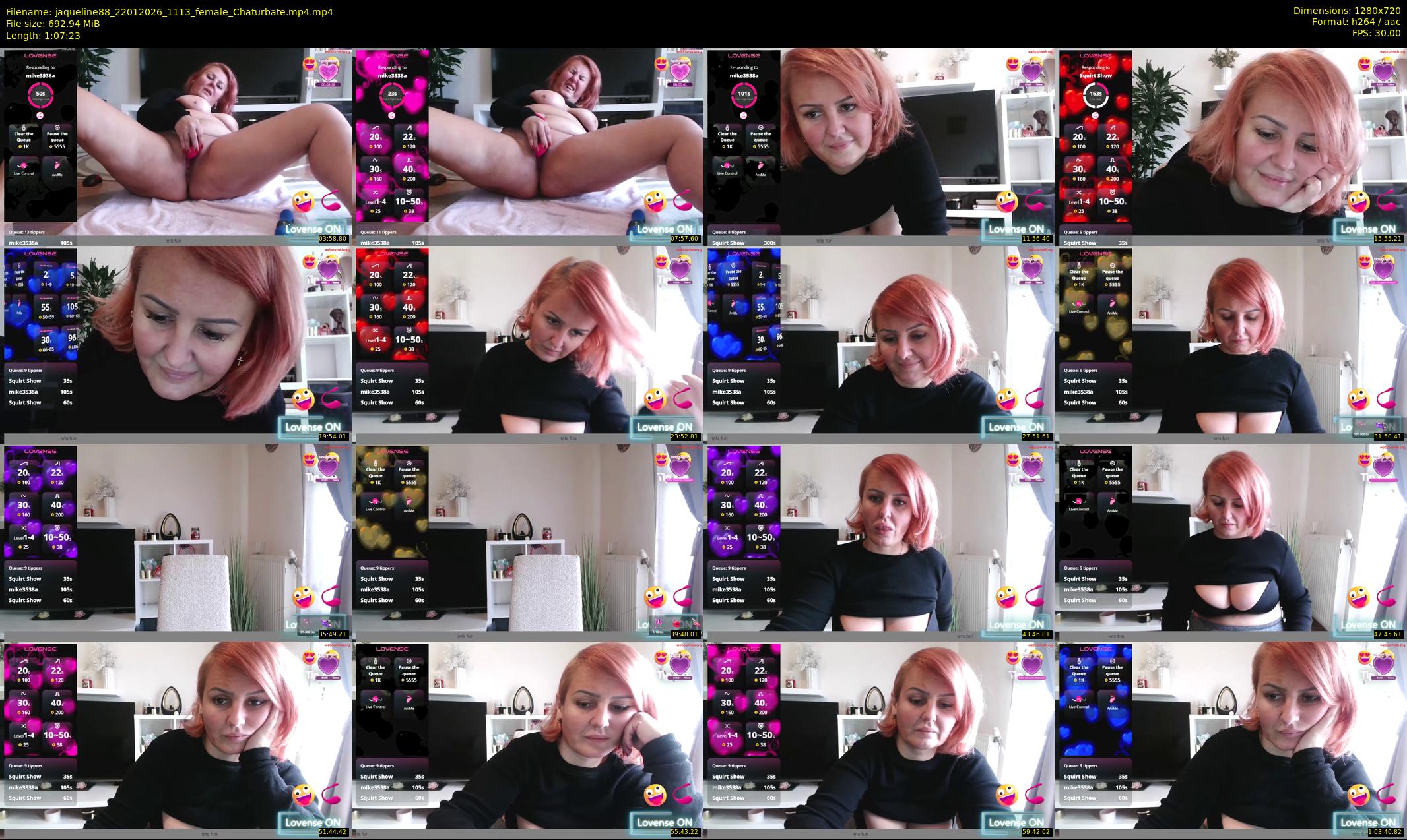 jaqueline88 — 68 minute Chaturbate female cam show recording, 720p, Jan 22, 2026