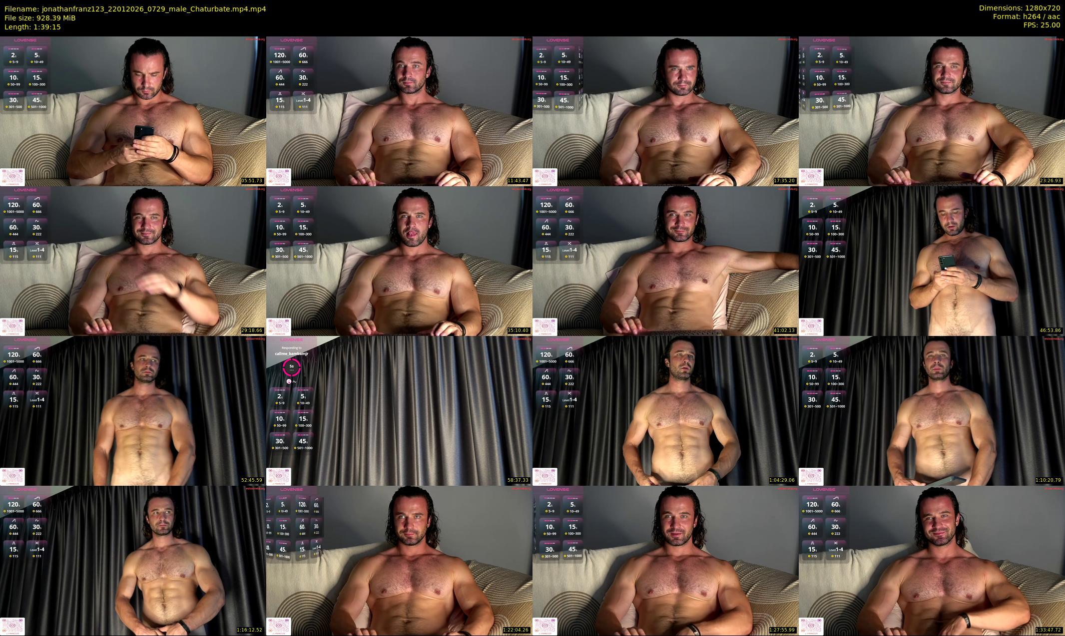 jonathanfranz123 — 100 minute Chaturbate male cam show recording, 720p, Jan 22, 2026