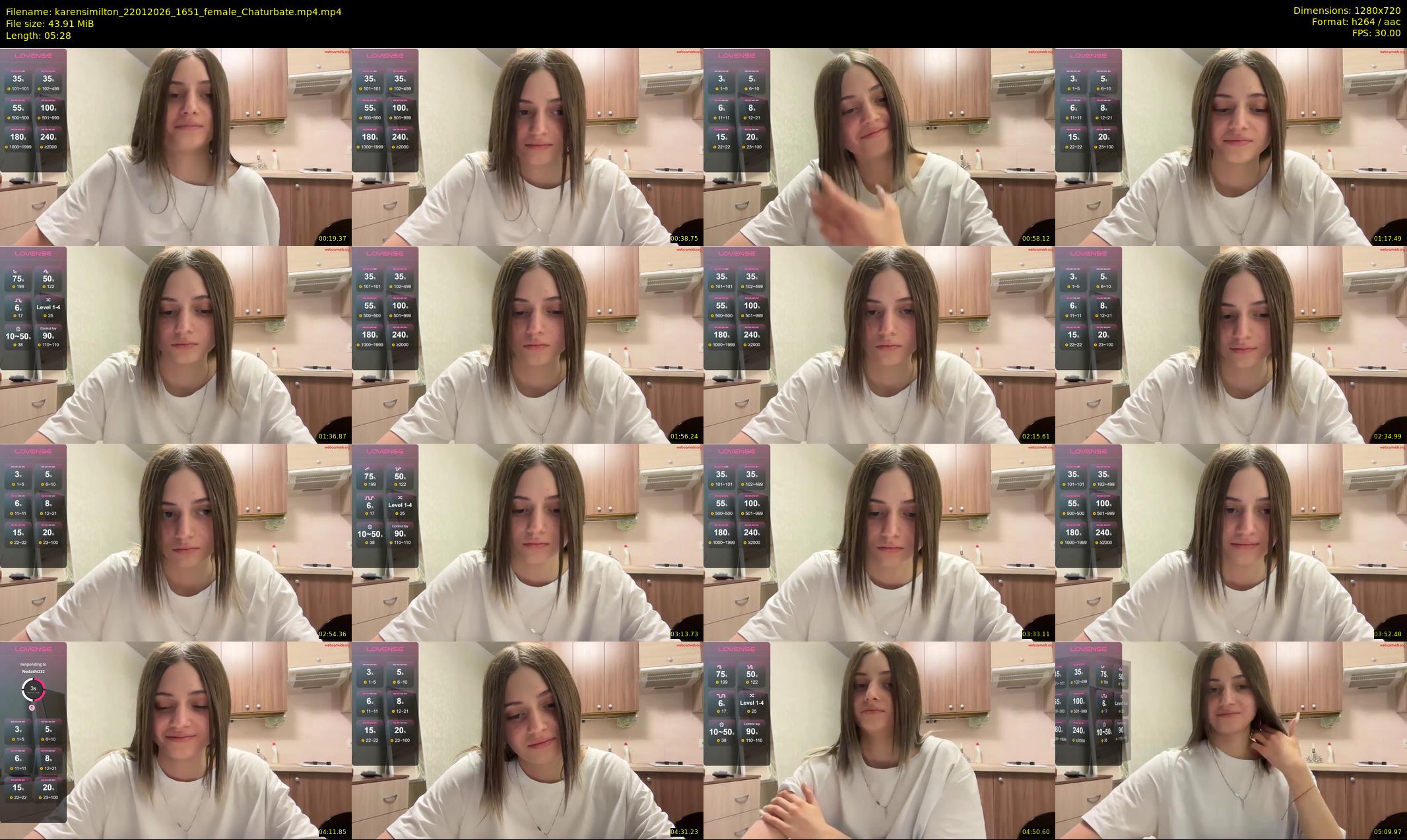 karensimilton — 6 minute Chaturbate female cam show recording, 720p, Jan 22, 2026
