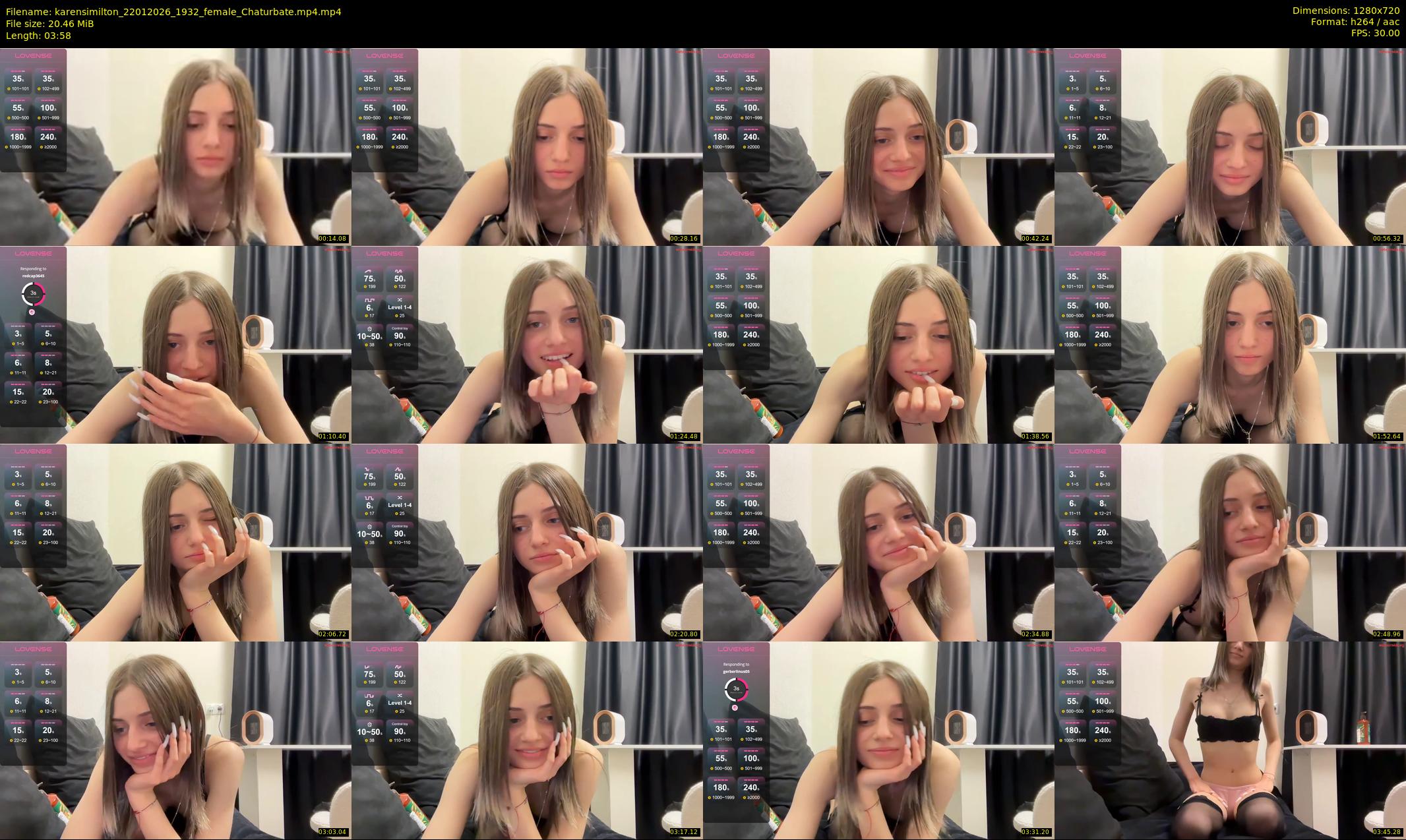 karensimilton — 4 minute Chaturbate female cam show recording, 720p, Jan 22, 2026