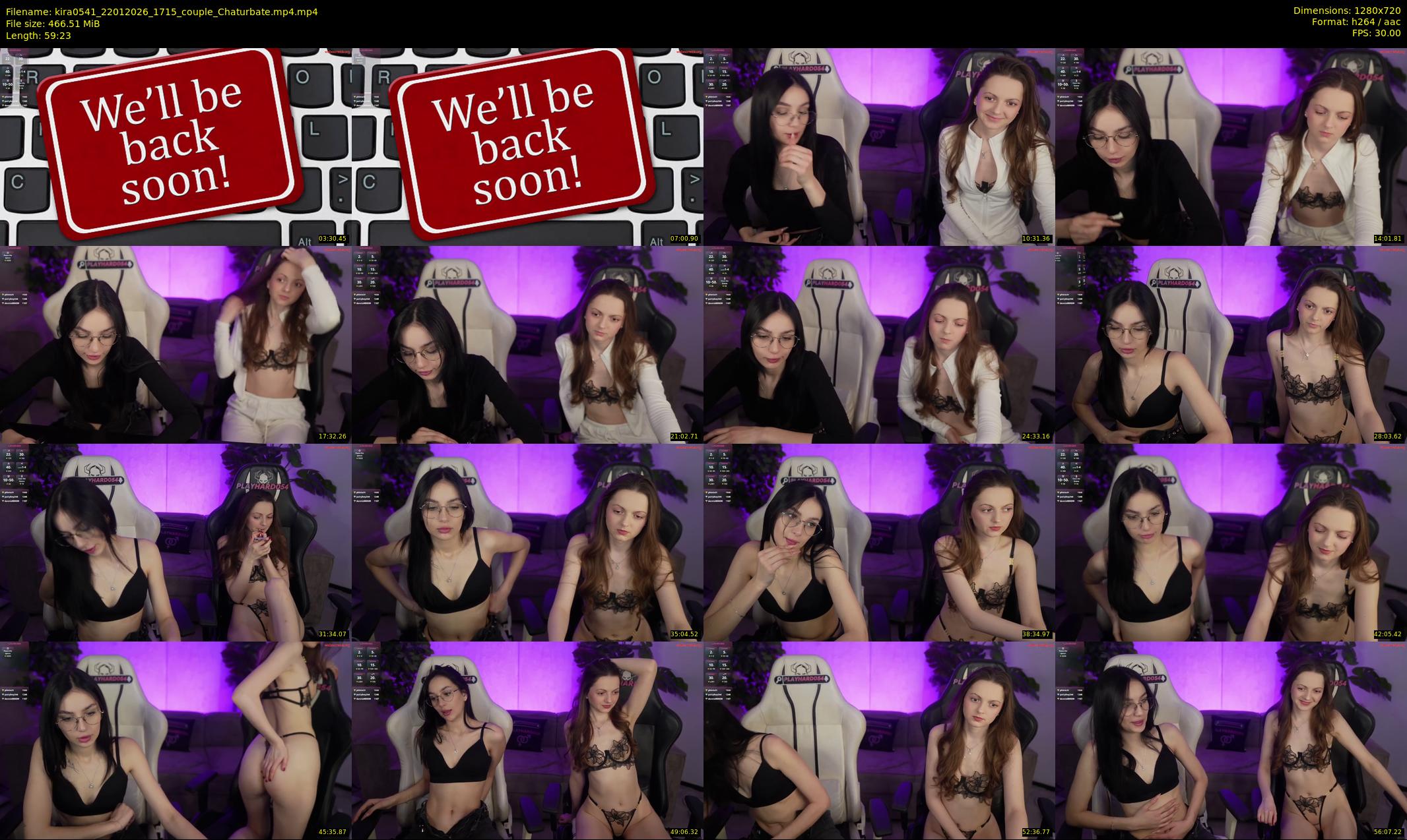kira0541 — 60 minute Chaturbate couple cam show recording, 720p, Jan 22, 2026