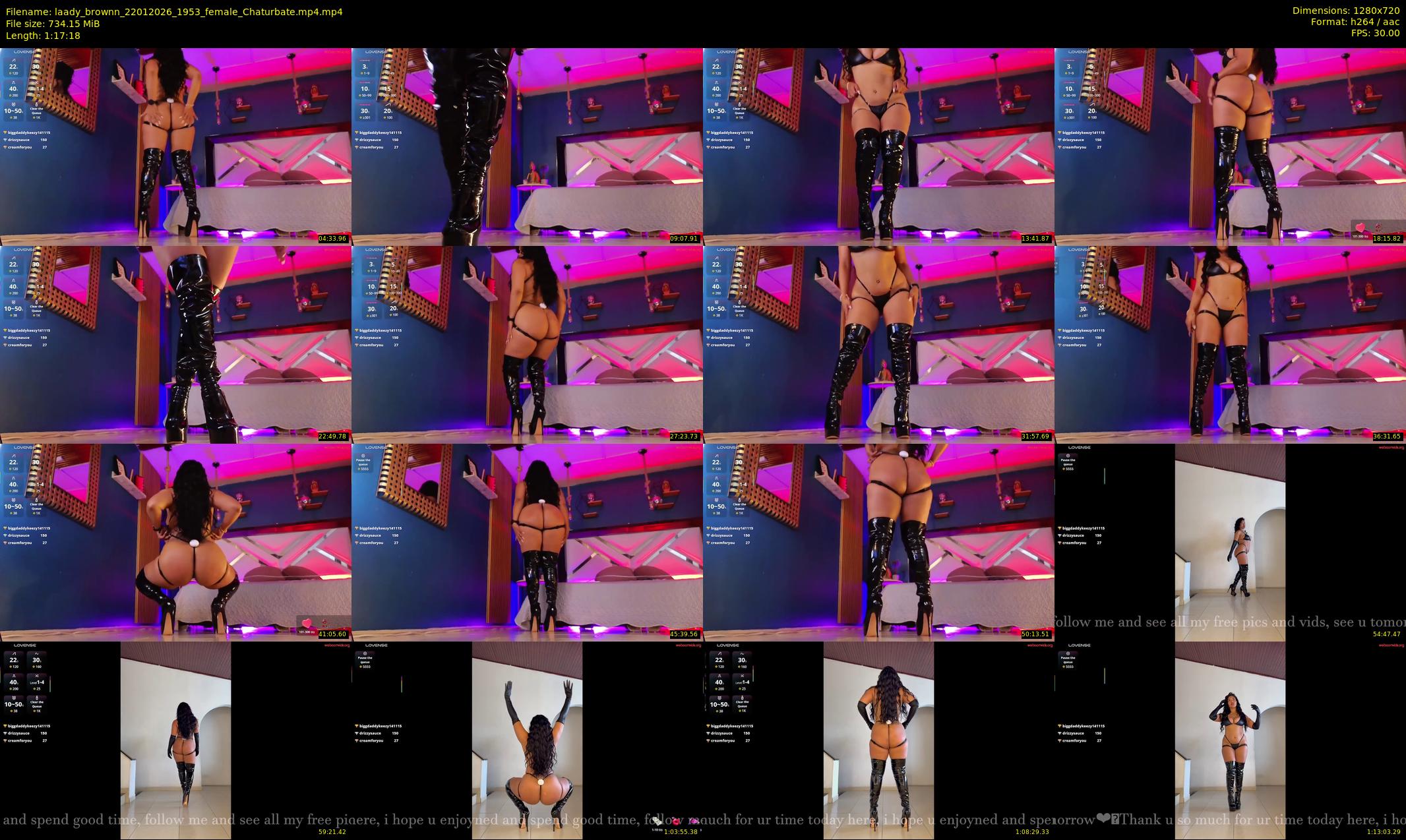 laady_brownn — 78 minute Chaturbate female cam show recording, 720p, Jan 22, 2026