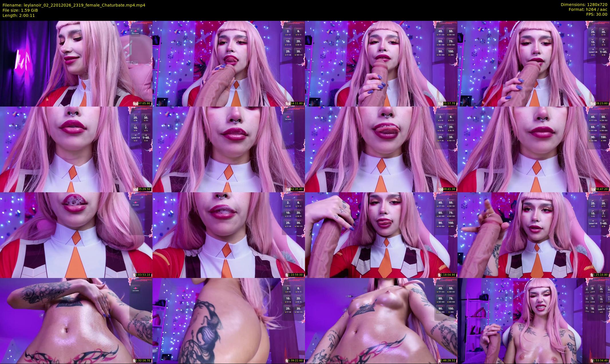leylanoir_02 — 121 minute Chaturbate female cam show recording, 720p, Jan 22, 2026