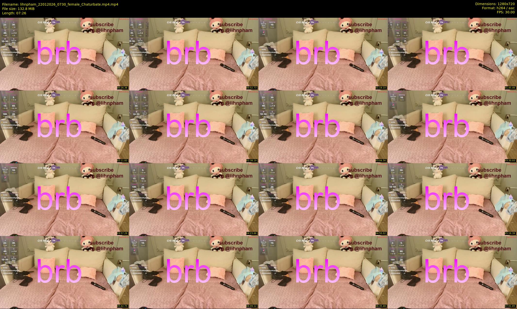 lihnpham — 8 minute Chaturbate female cam show recording, 720p, Jan 22, 2026