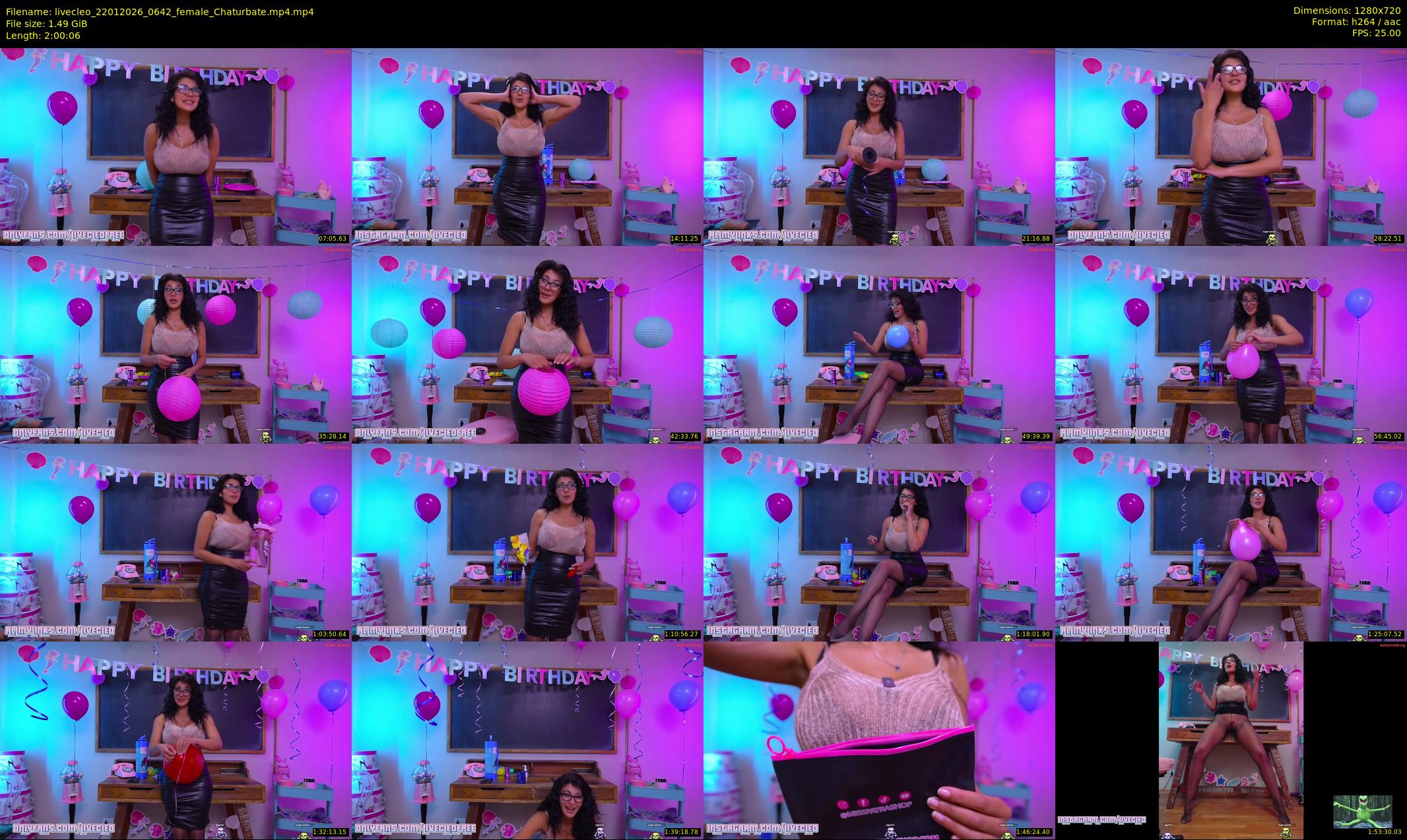 livecleo — 121 minute Chaturbate female cam show recording, 720p, Jan 22, 2026