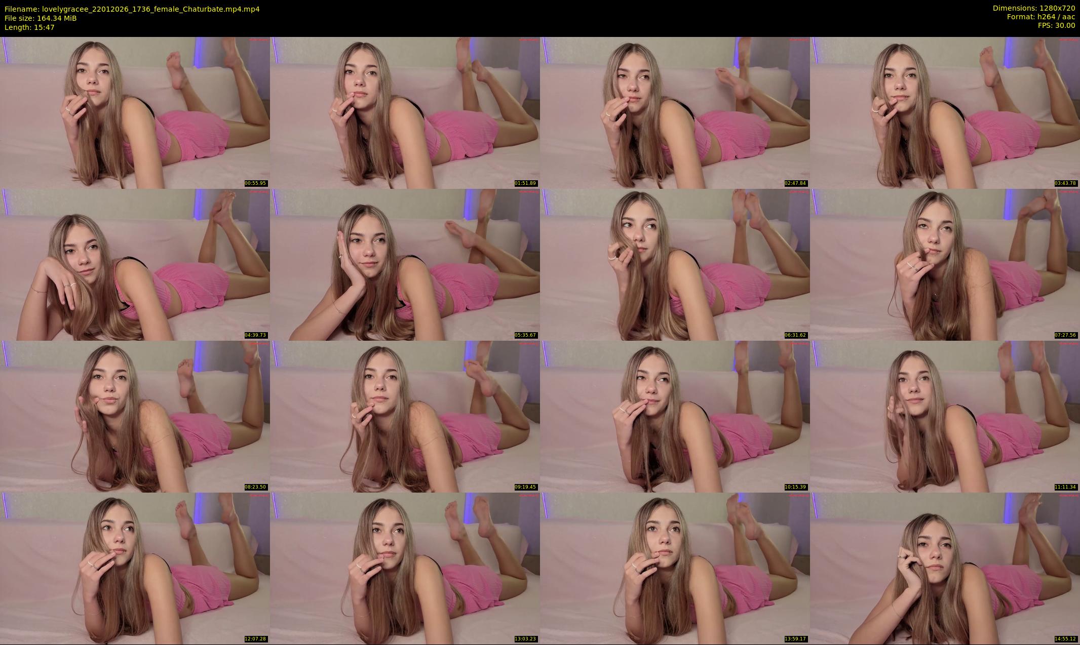 lovelygracee — 16 minute Chaturbate female cam show recording, 720p, Jan 22, 2026