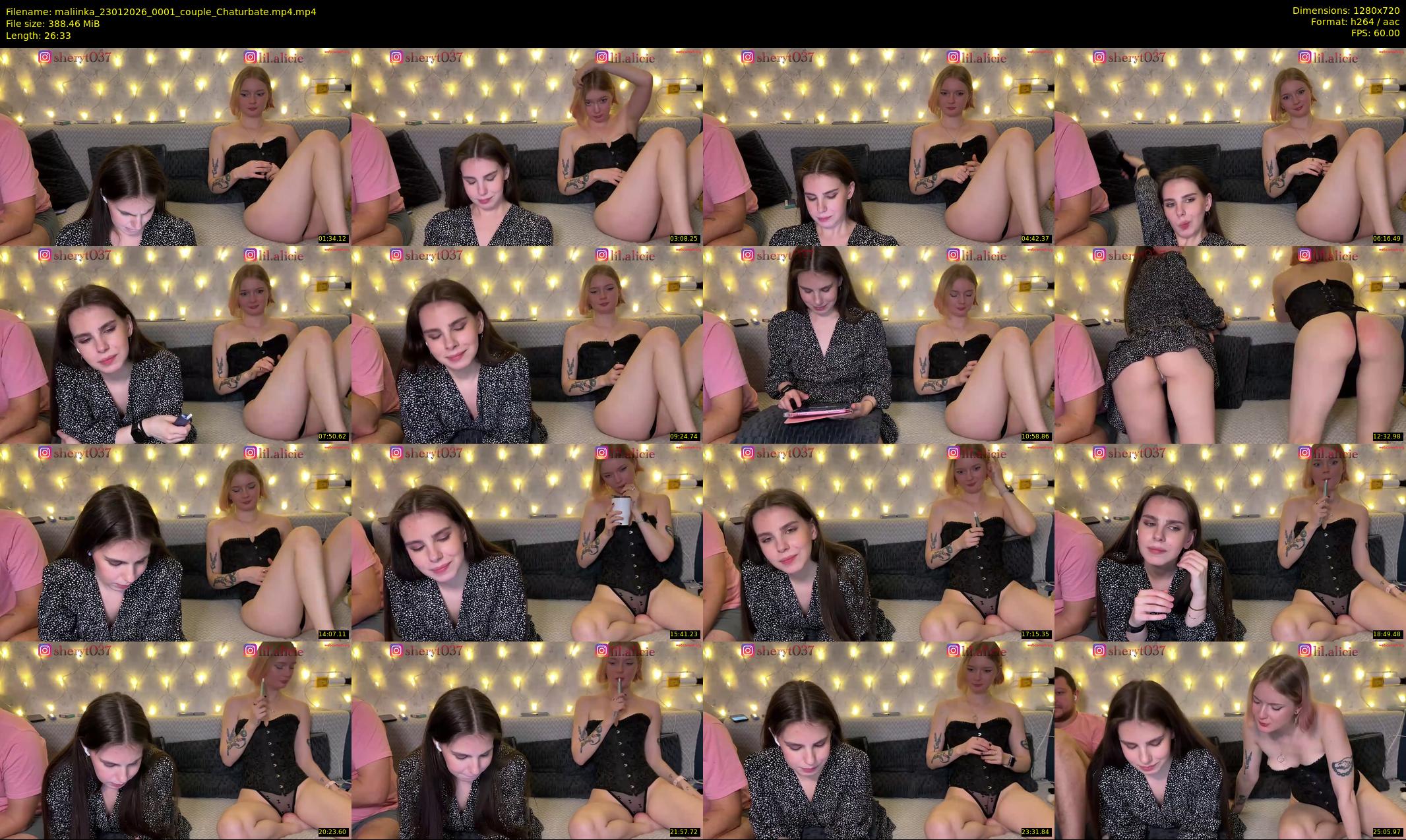 maliinka — 27 minute Chaturbate couple cam show recording, 720p, Jan 23, 2026