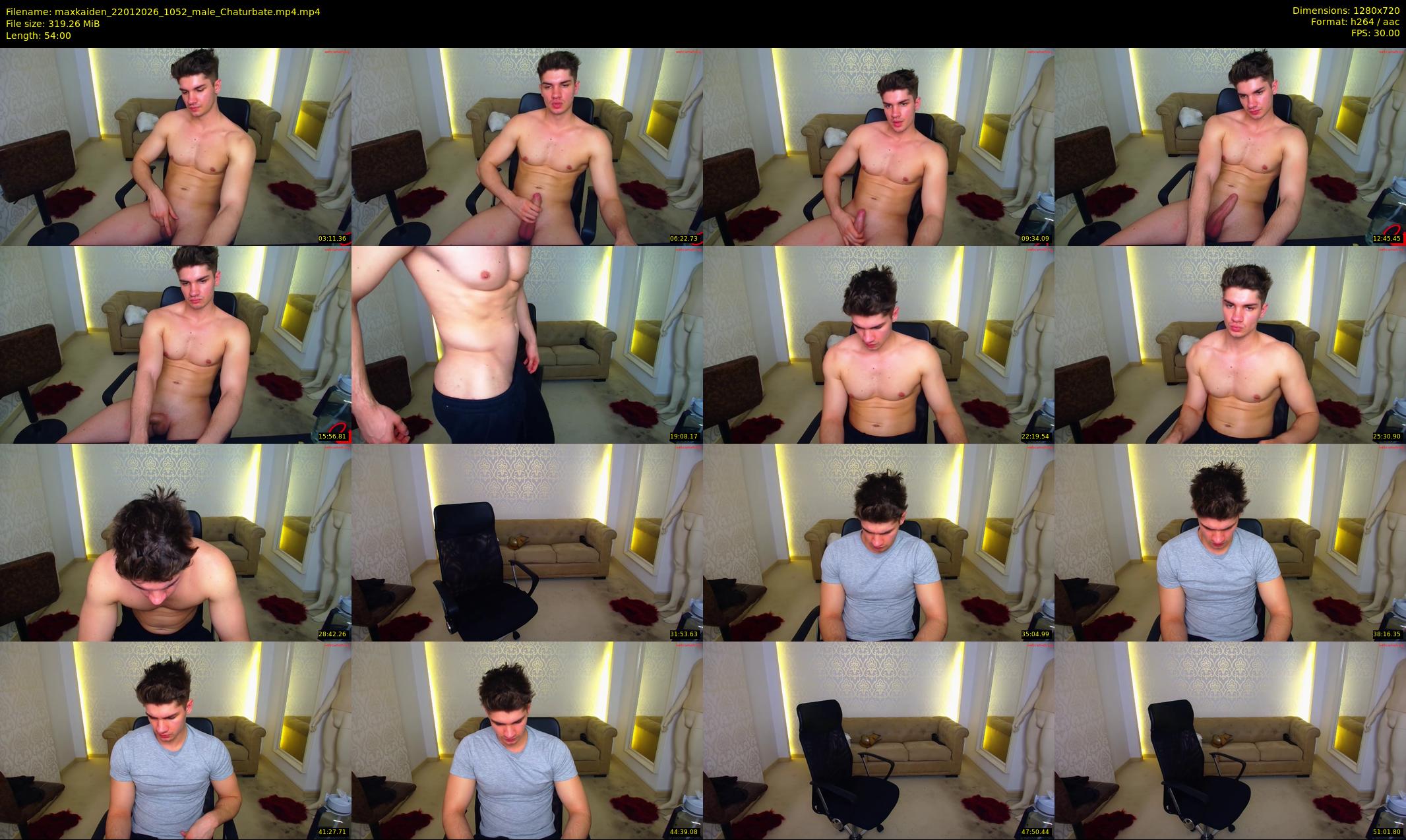 maxkaiden — 54 minute Chaturbate male cam show recording, 720p, Jan 22, 2026