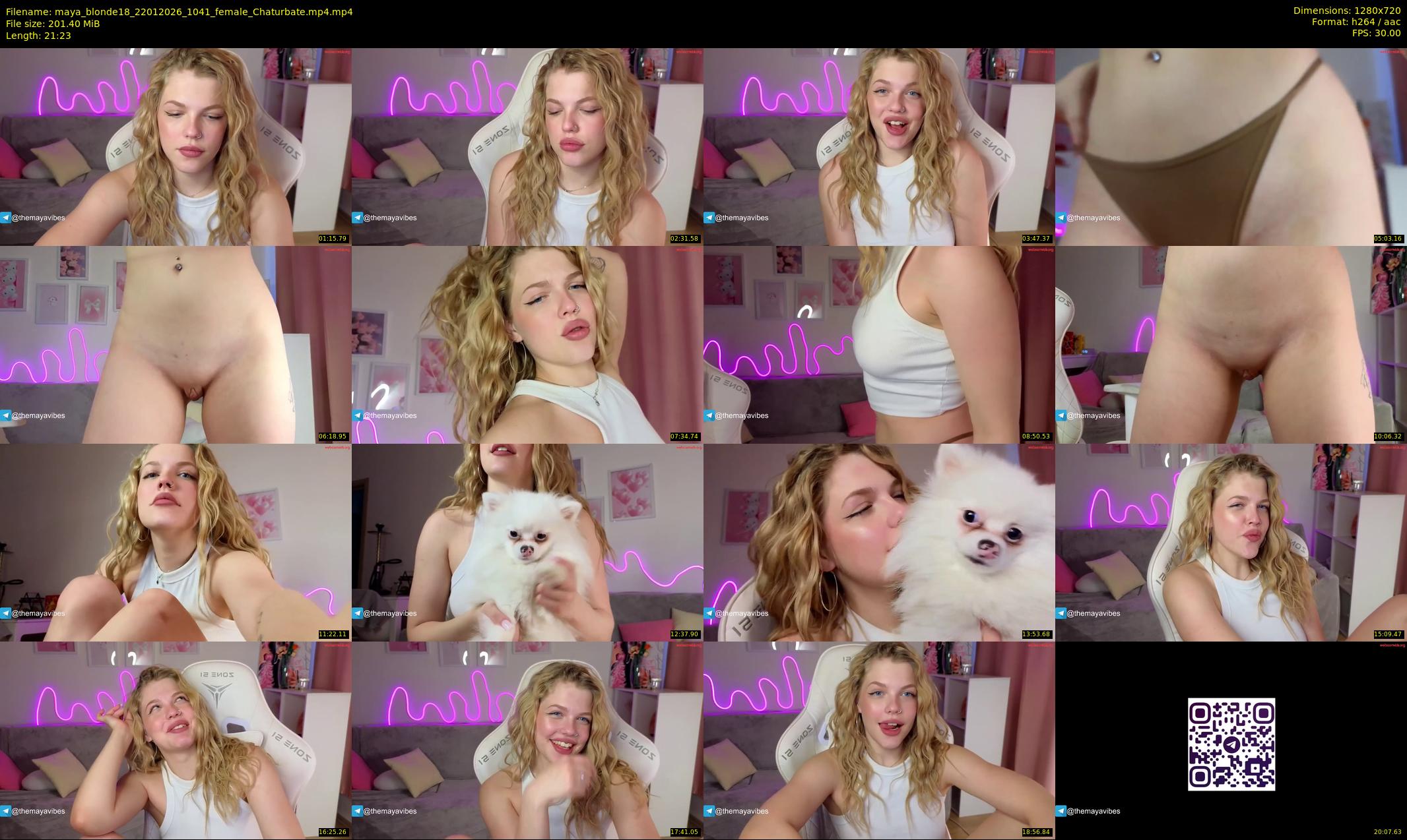 maya_blonde18 — 22 minute Chaturbate female cam show recording, 720p, Jan 22, 2026