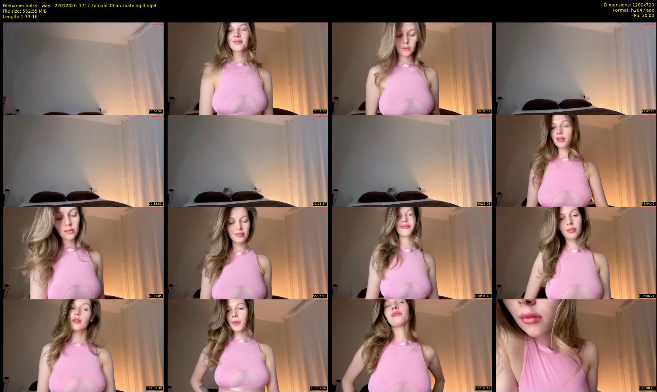 milky__way_ — 94 minute Chaturbate female cam show recording, 720p, Jan 22, 2026