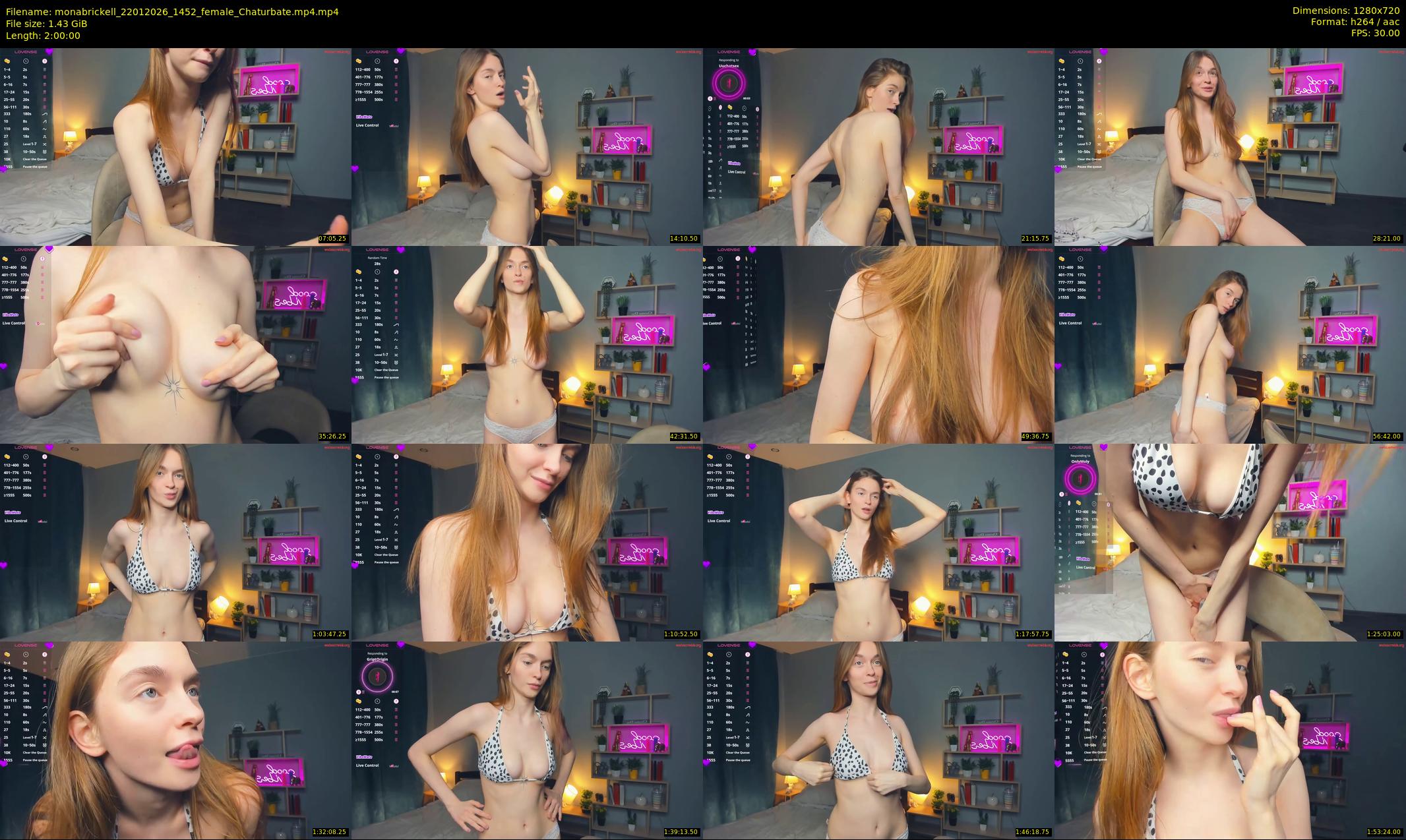 monabrickell — 120 minute Chaturbate female cam show recording, 720p, Jan 22, 2026