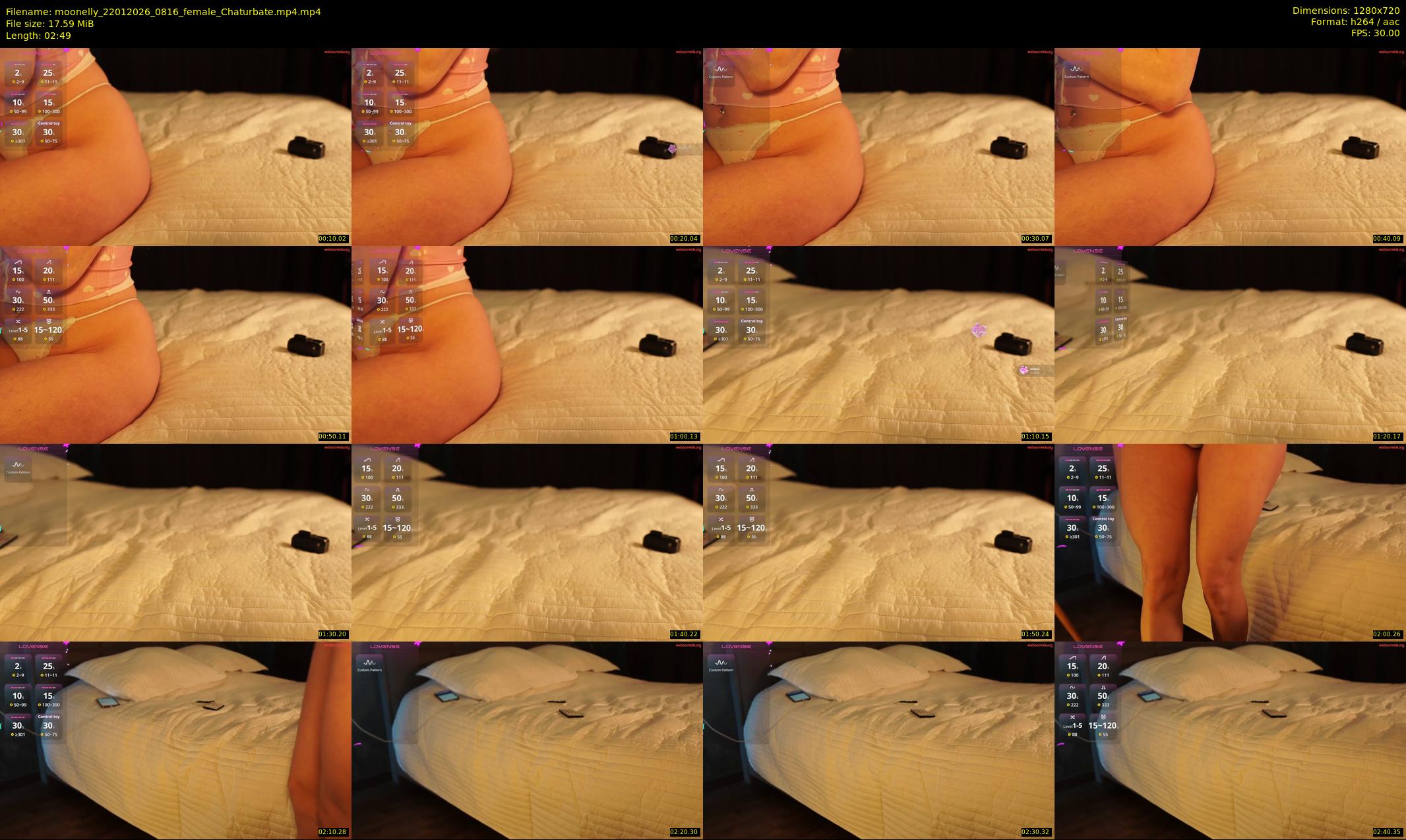moonelly — 3 minute Chaturbate female cam show recording, 720p, Jan 22, 2026