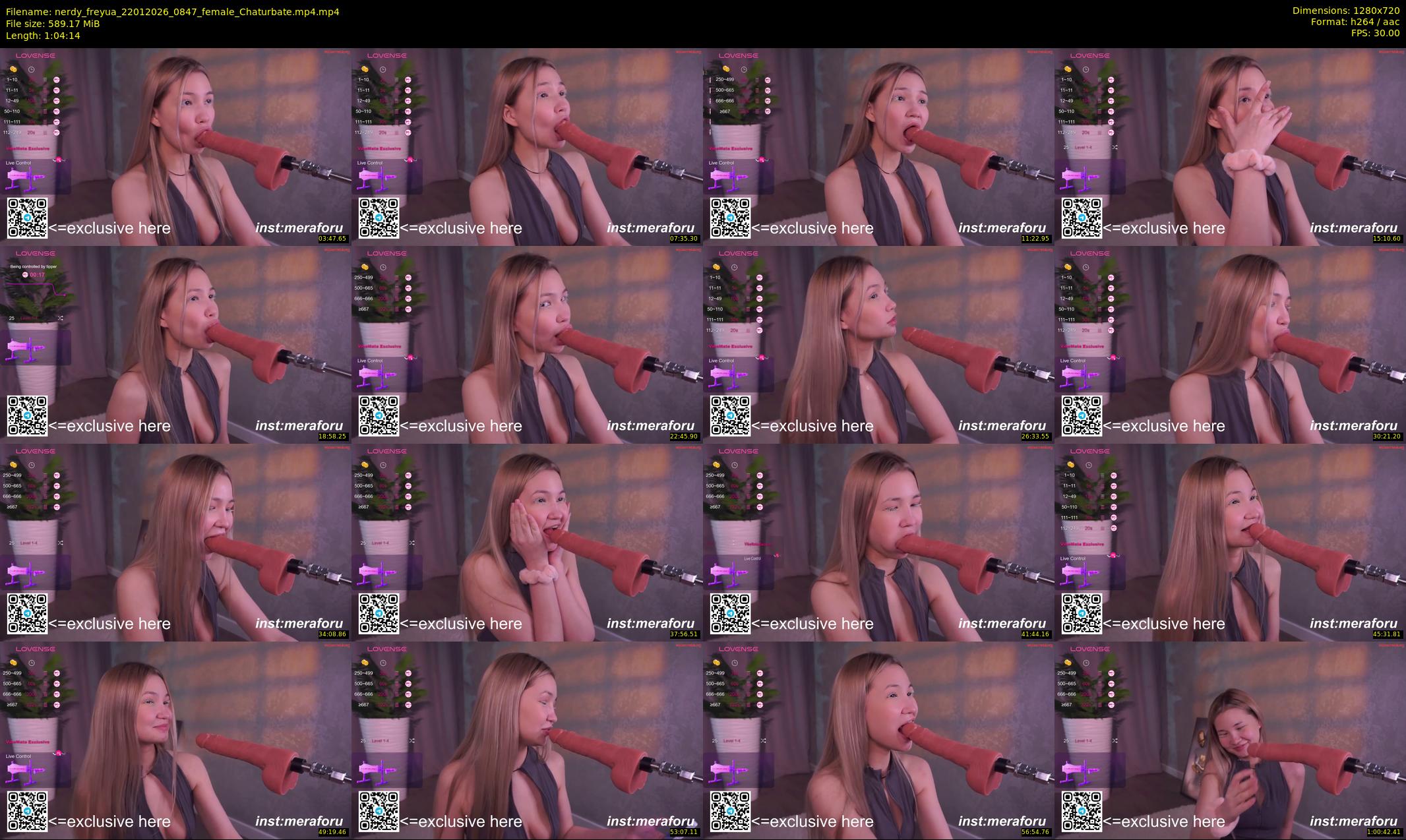 nerdy_freyua — 65 minute Chaturbate female cam show recording, 720p, Jan 22, 2026