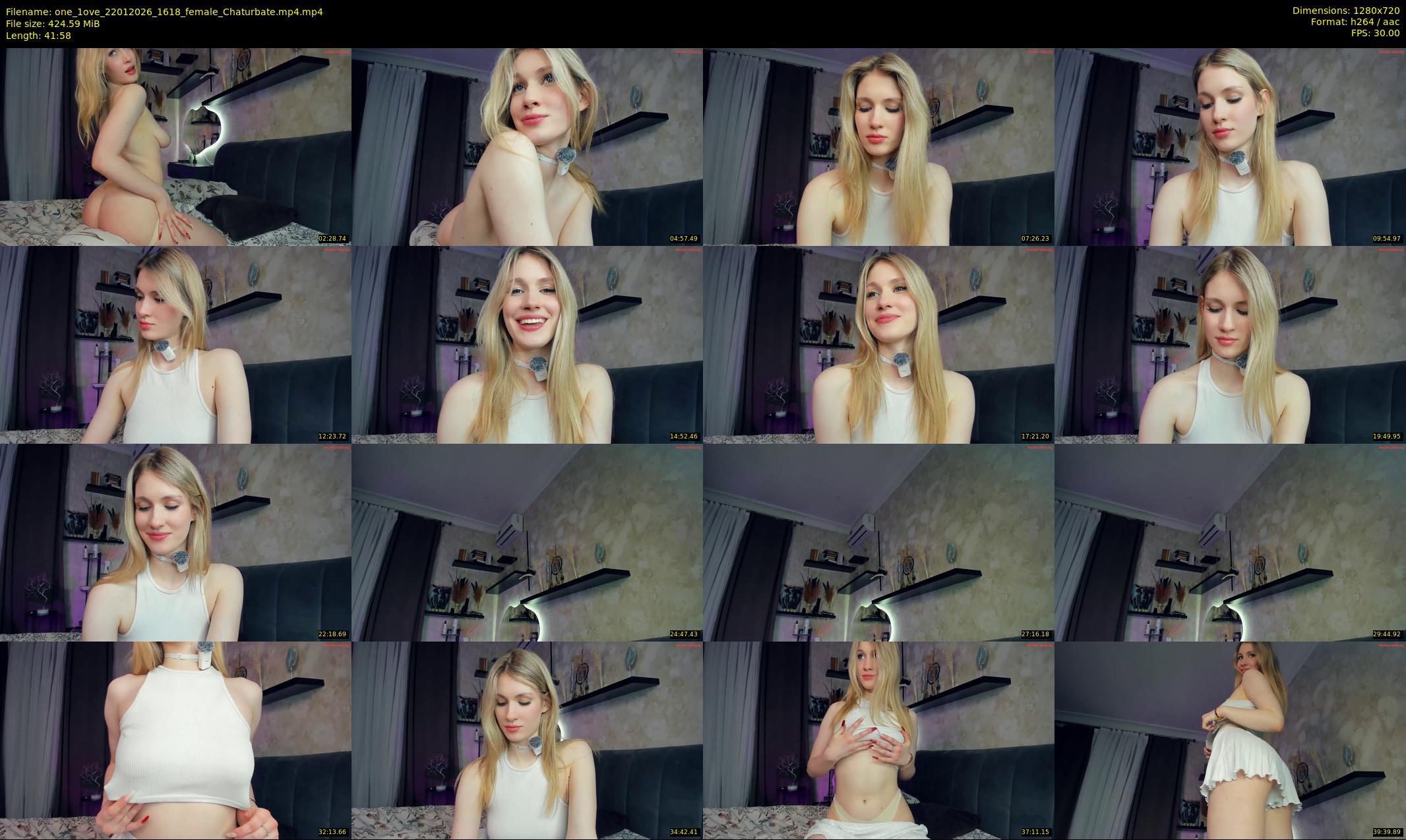 one_1ove — 42 minute Chaturbate female cam show recording, 720p, Jan 22, 2026