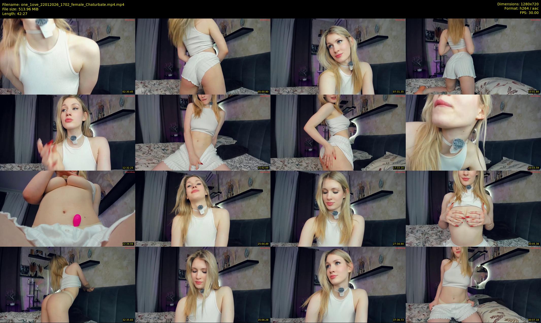 one_1ove — 43 minute Chaturbate female cam show recording, 720p, Jan 22, 2026