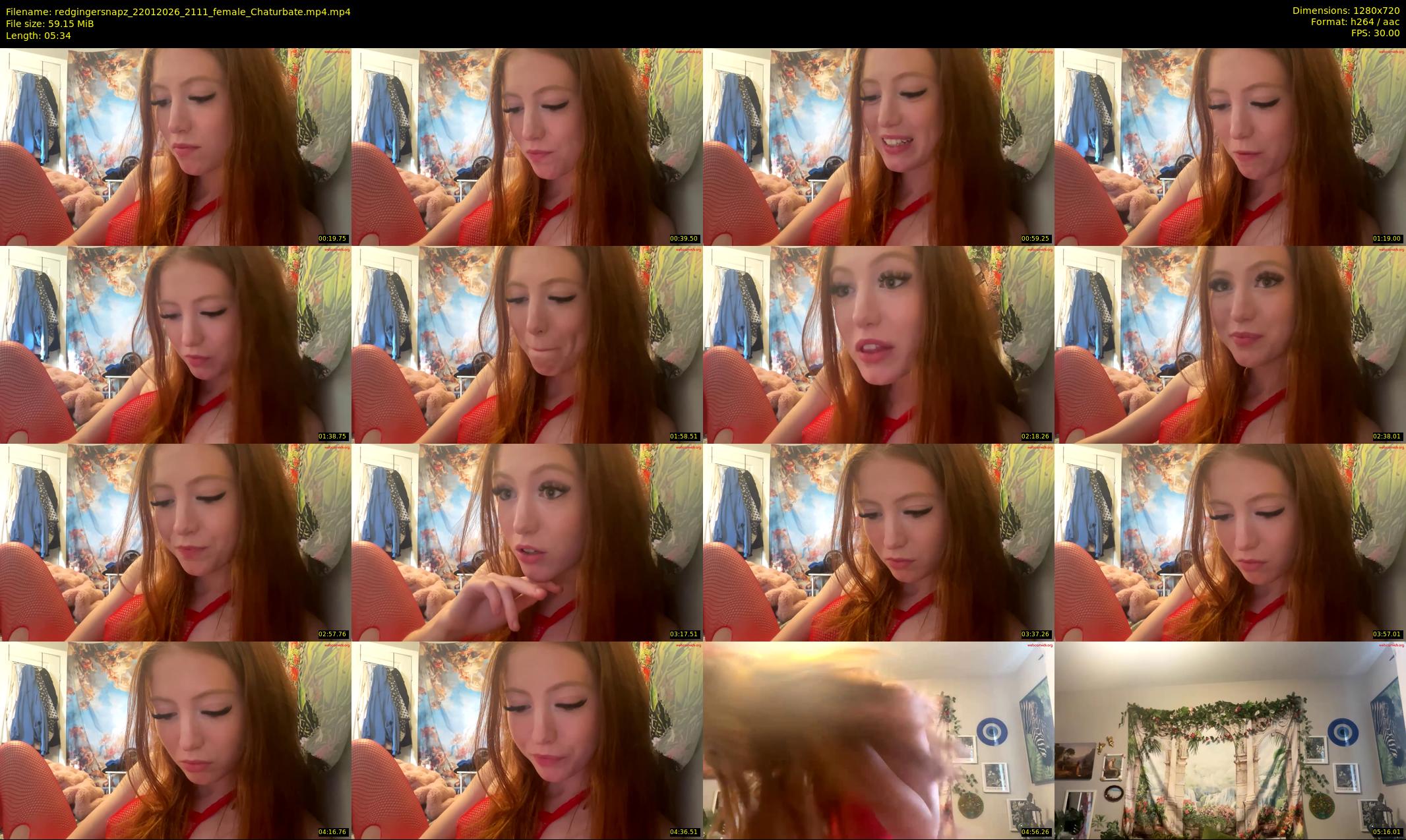redgingersnapz — 6 minute Chaturbate female cam show recording, 720p, Jan 22, 2026