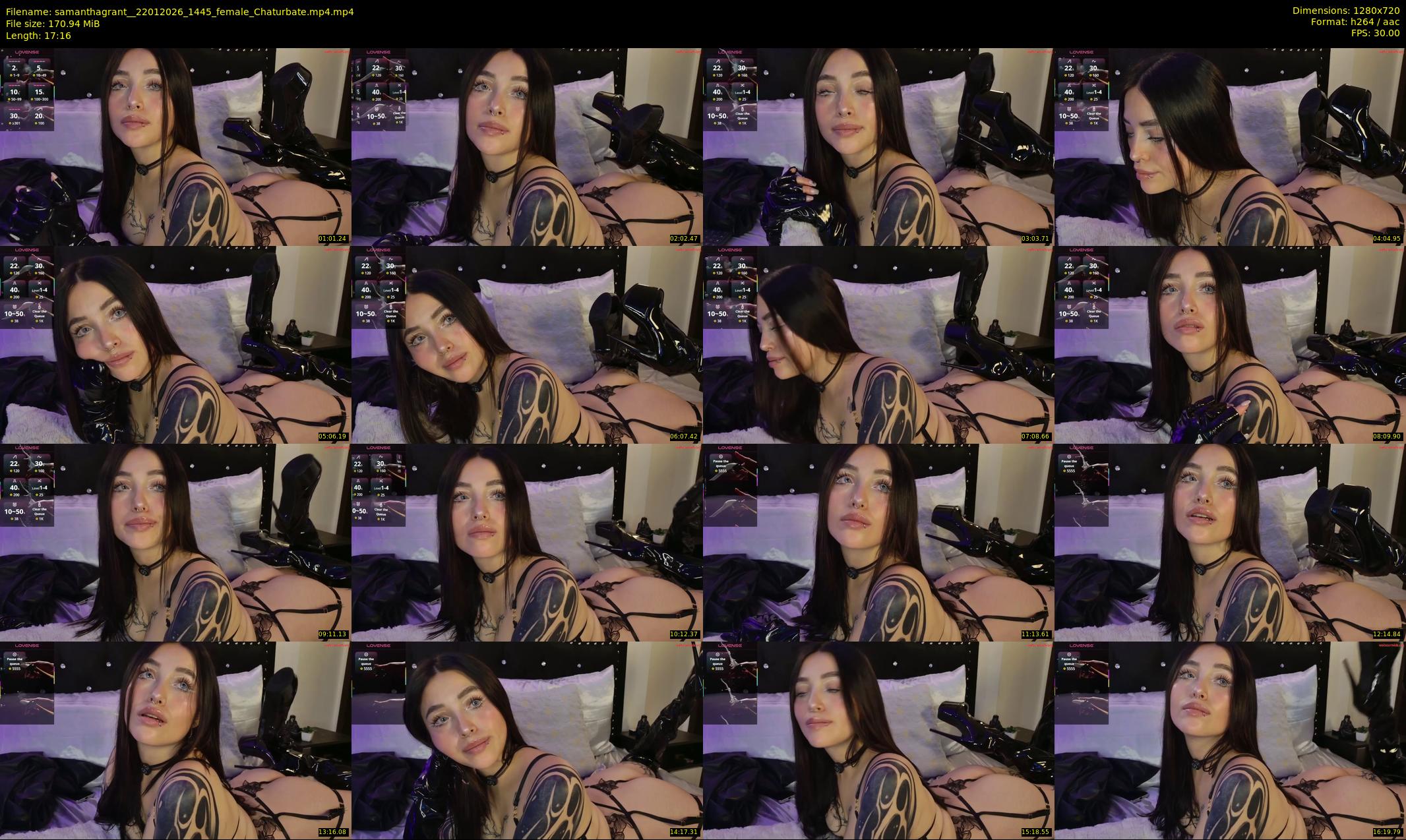 samanthagrant_ — 18 minute Chaturbate female cam show recording, 720p, Jan 22, 2026