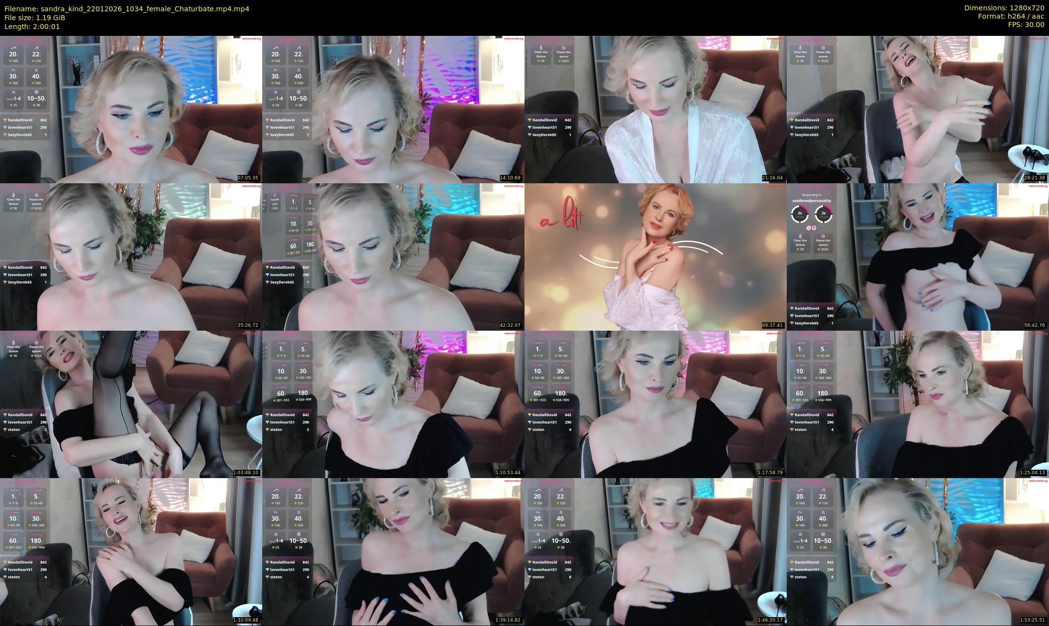 sandra_kind — 121 minute Chaturbate female cam show recording, 720p, Jan 22, 2026