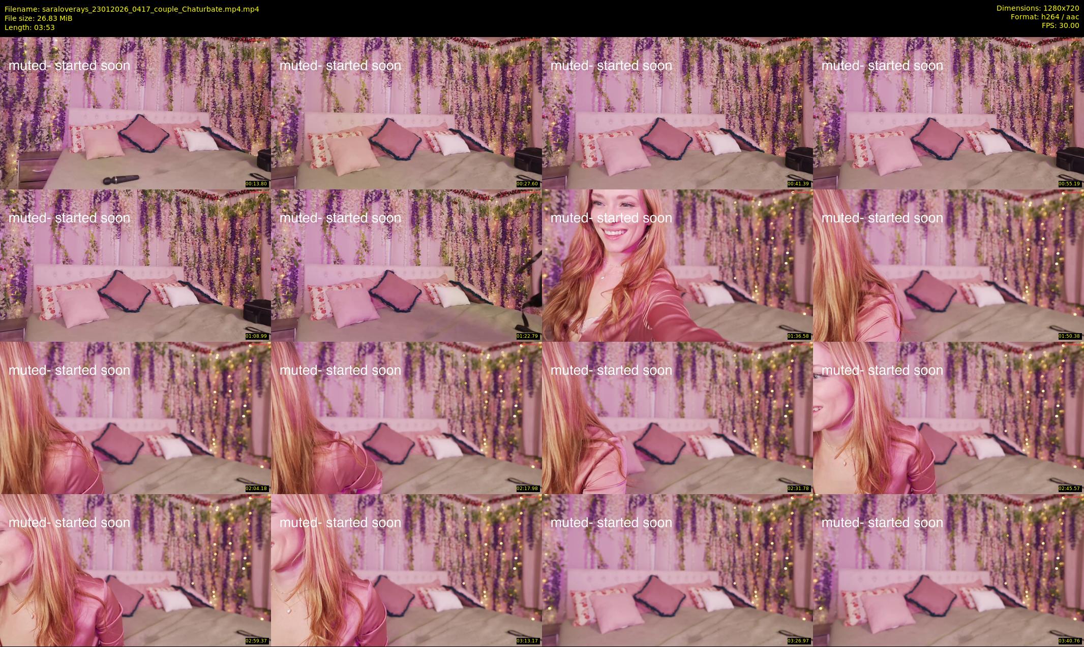 saraloverays — 4 minute Chaturbate female cam show recording, 720p, Jan 23, 2026