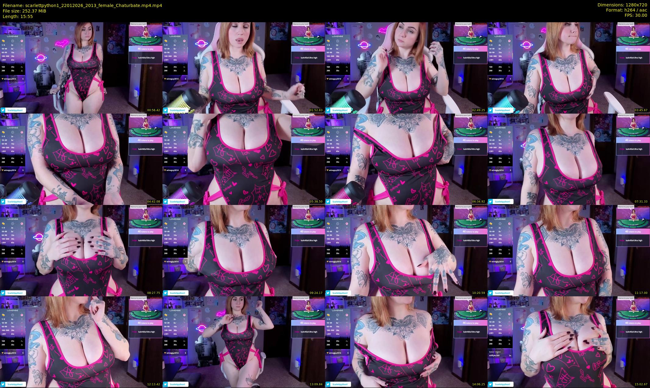 scarlettpython1 — 16 minute Chaturbate female cam show recording, 720p, Jan 22, 2026