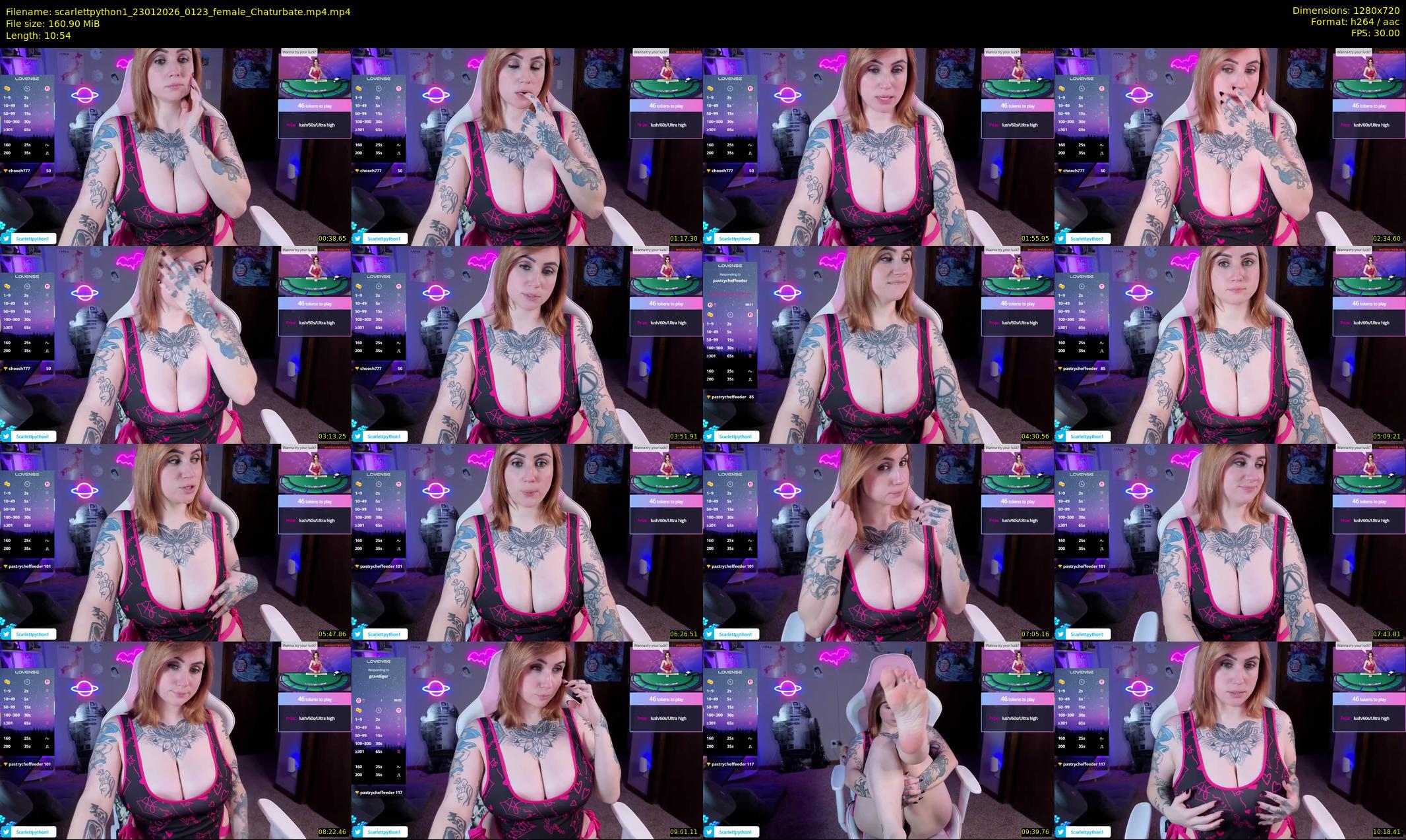 scarlettpython1 — 11 minute Chaturbate female cam show recording, 720p, Jan 23, 2026