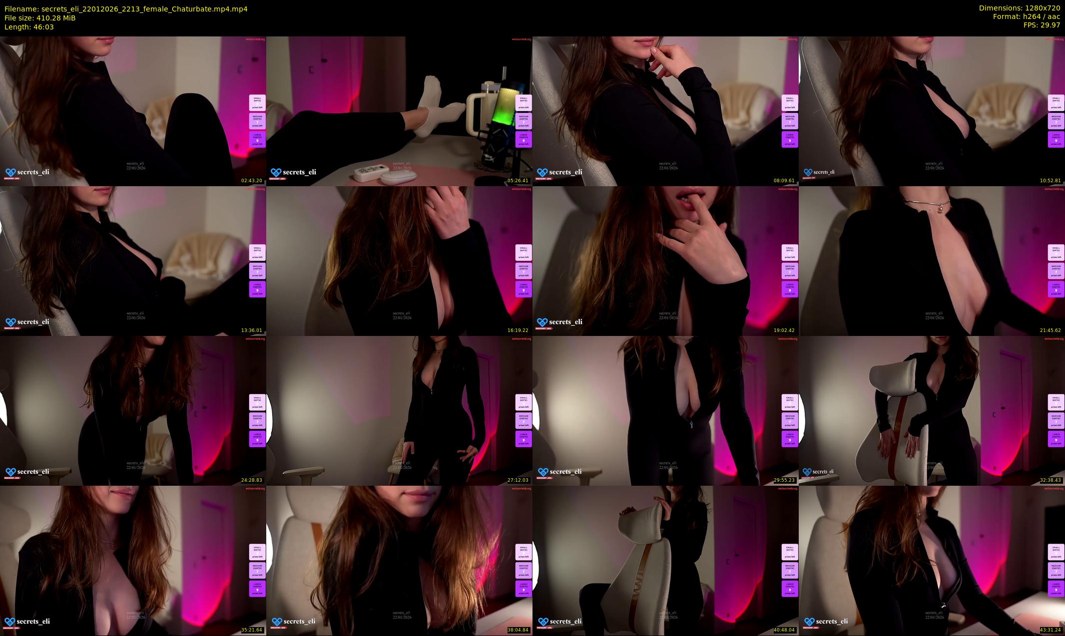 secrets_eli — 47 minute Chaturbate female cam show recording, 720p, Jan 22, 2026