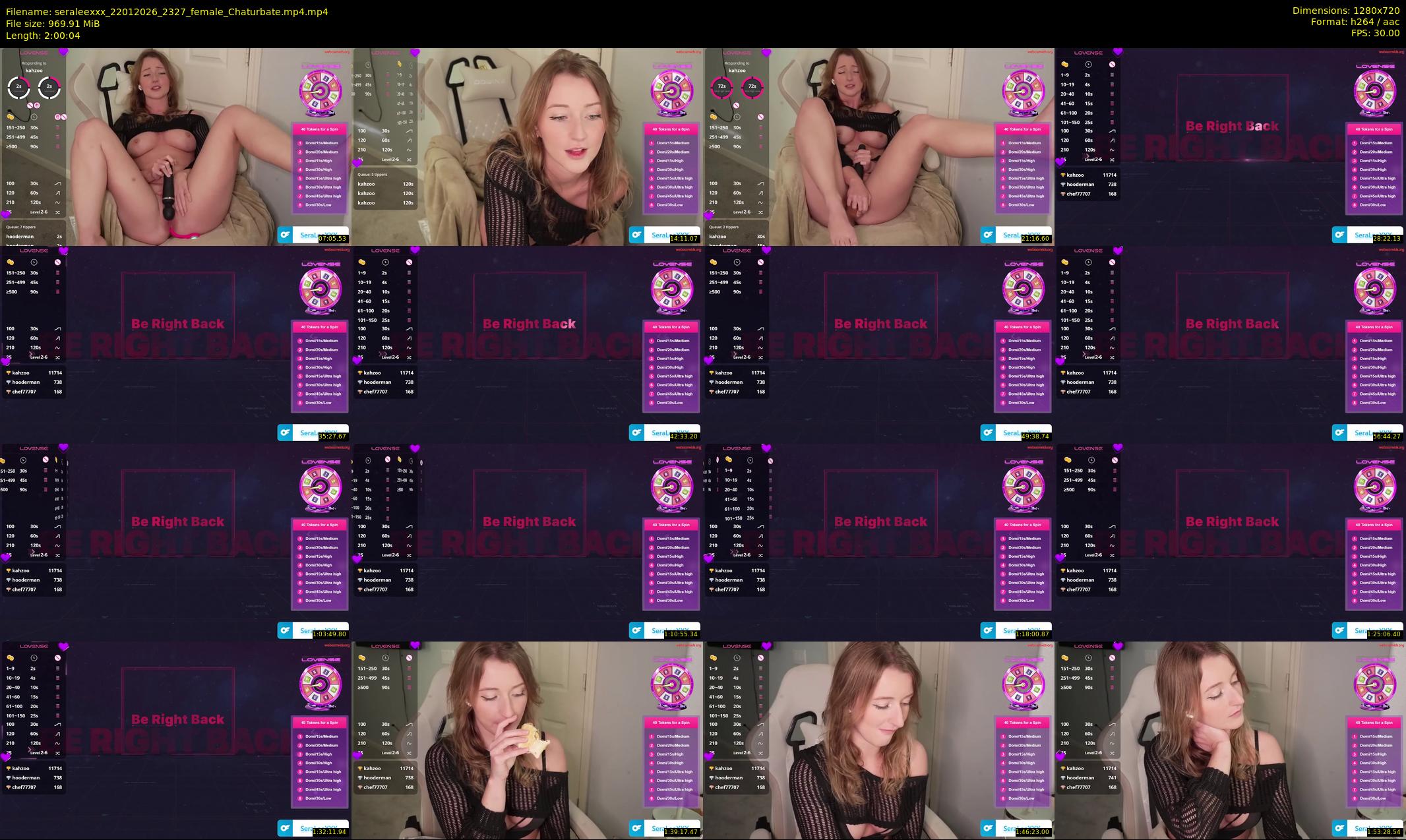 seraleexxx — 121 minute Chaturbate female cam show recording, 720p, Jan 22, 2026