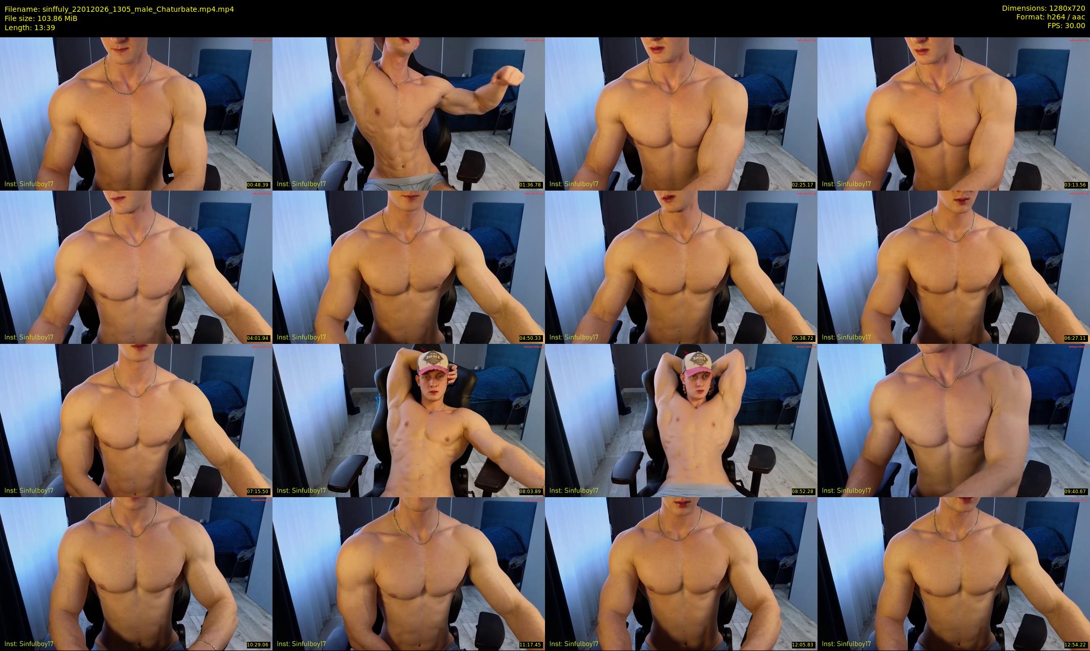 sinffuly — 14 minute Chaturbate male cam show recording, 720p, Jan 22, 2026