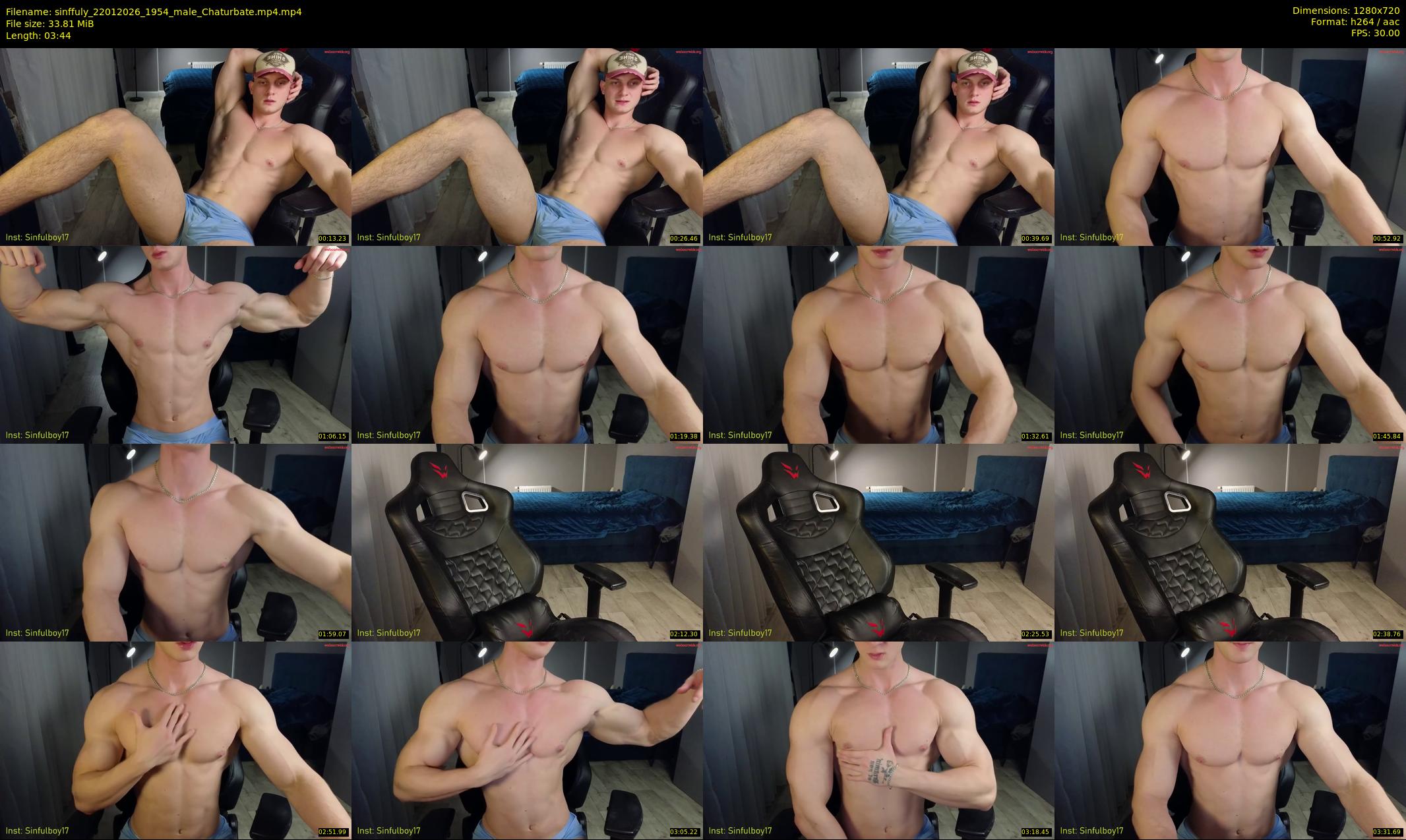 sinffuly — 4 minute Chaturbate male cam show recording, 720p, Jan 22, 2026