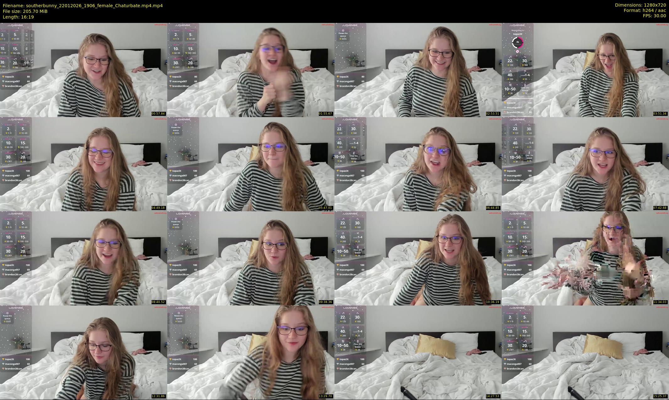 southerbunny — 17 minute Chaturbate female cam show recording, 720p, Jan 22, 2026