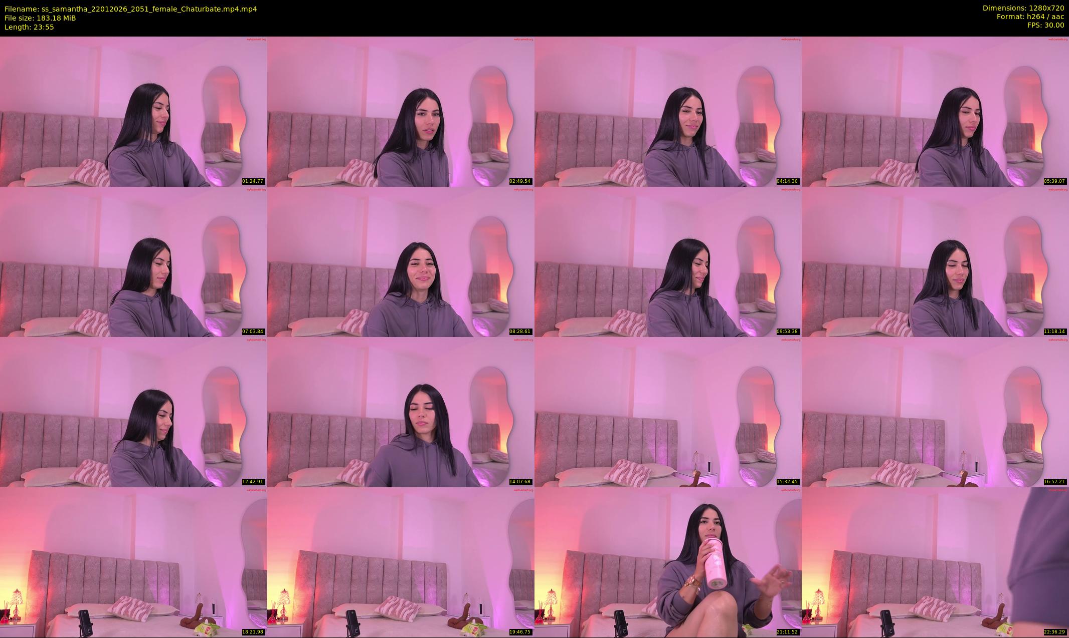 ss_samantha — 24 minute Chaturbate female cam show recording, 720p, Jan 22, 2026
