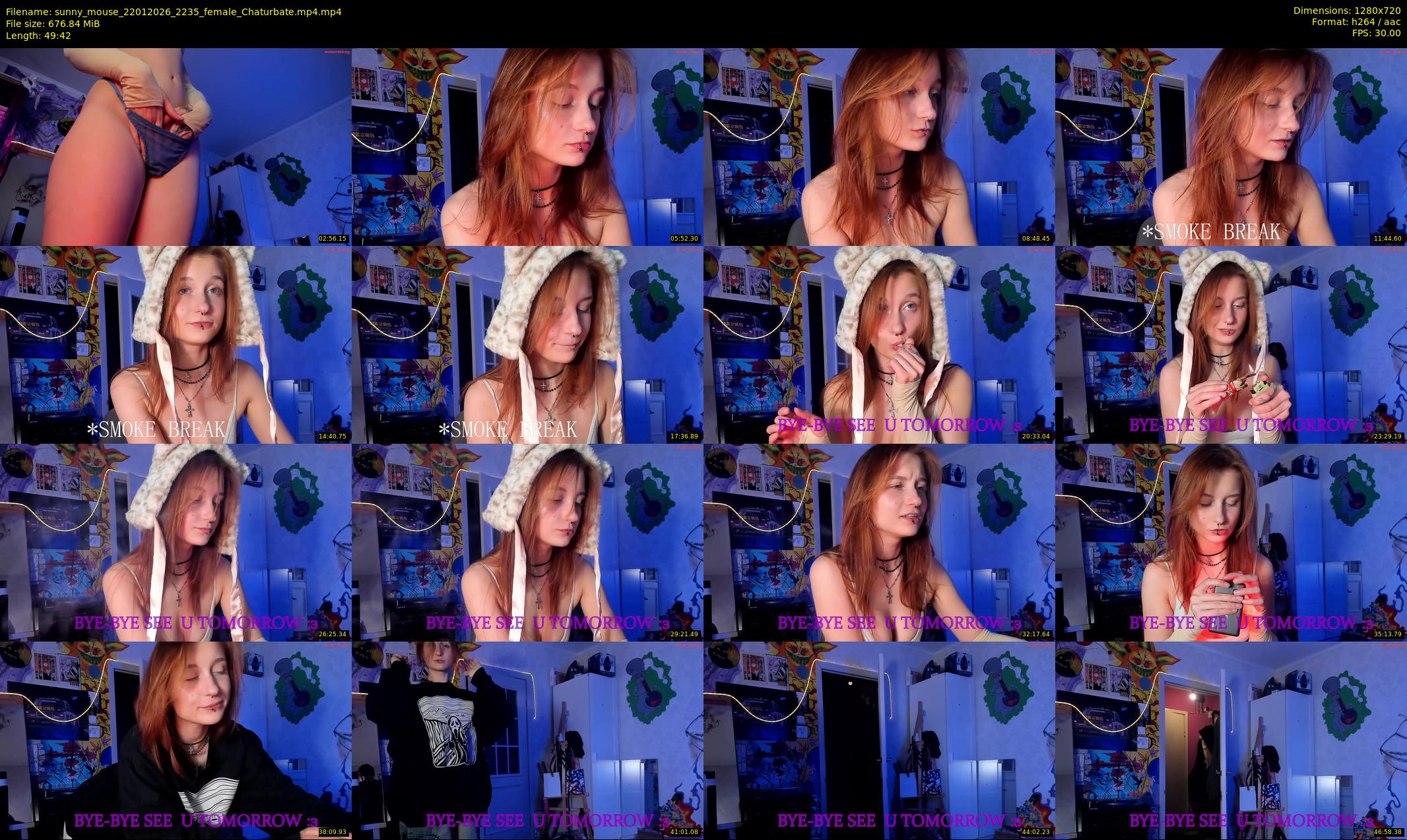sunny_mouse — 50 minute Chaturbate female cam show recording, 720p, Jan 22, 2026
