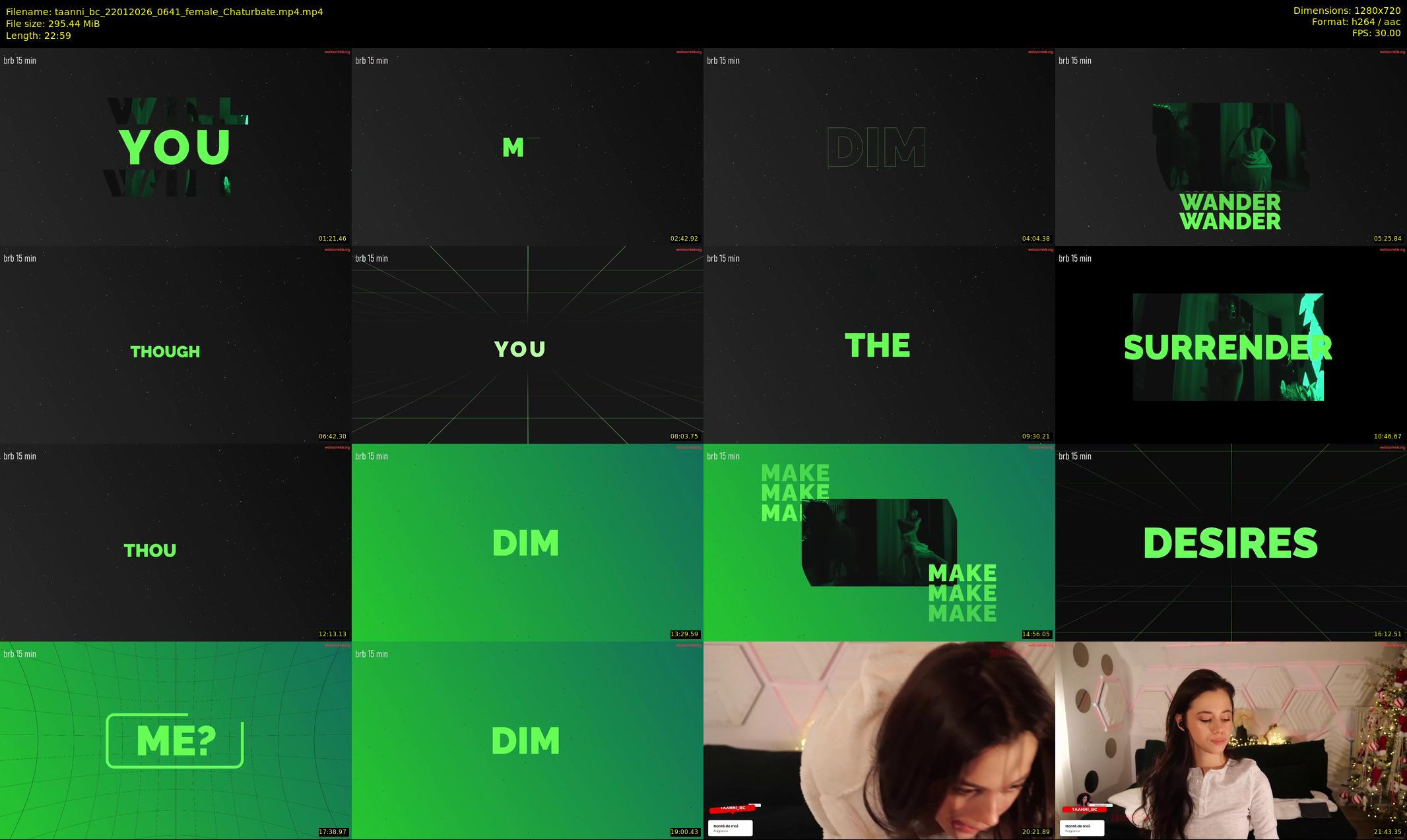 taanni_bc — 23 minute Chaturbate female cam show recording, 720p, Jan 22, 2026
