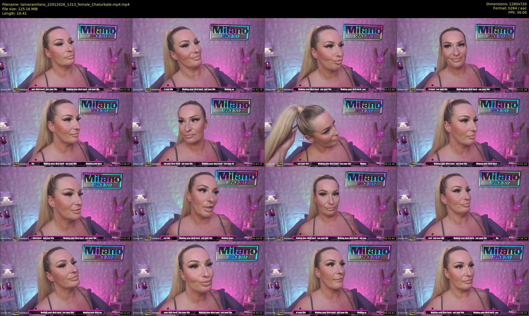 tamaramilano — 11 minute Chaturbate female cam show recording, 720p, Jan 22, 2026