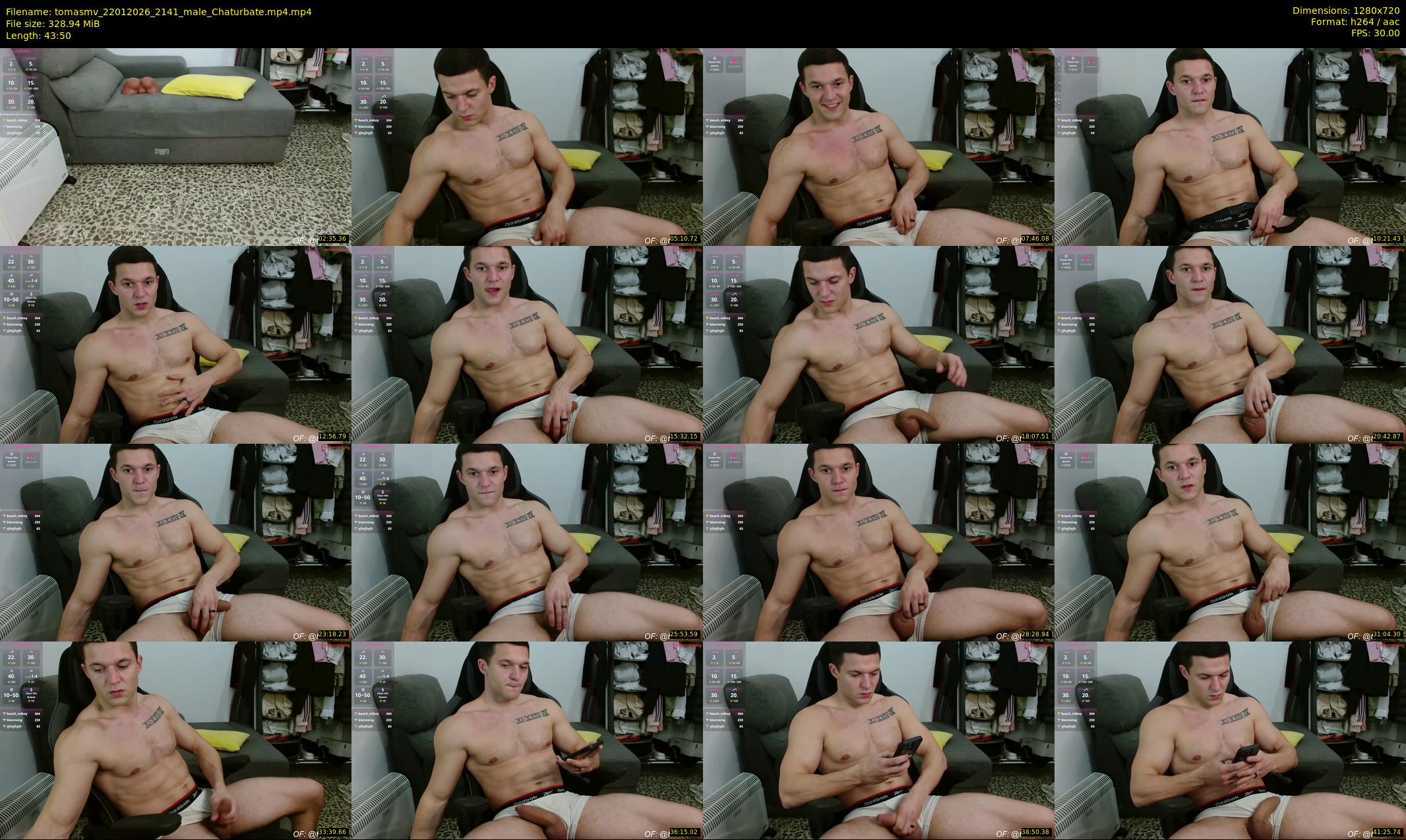 tomasmv — 44 minute Chaturbate male cam show recording, 720p, Jan 22, 2026
