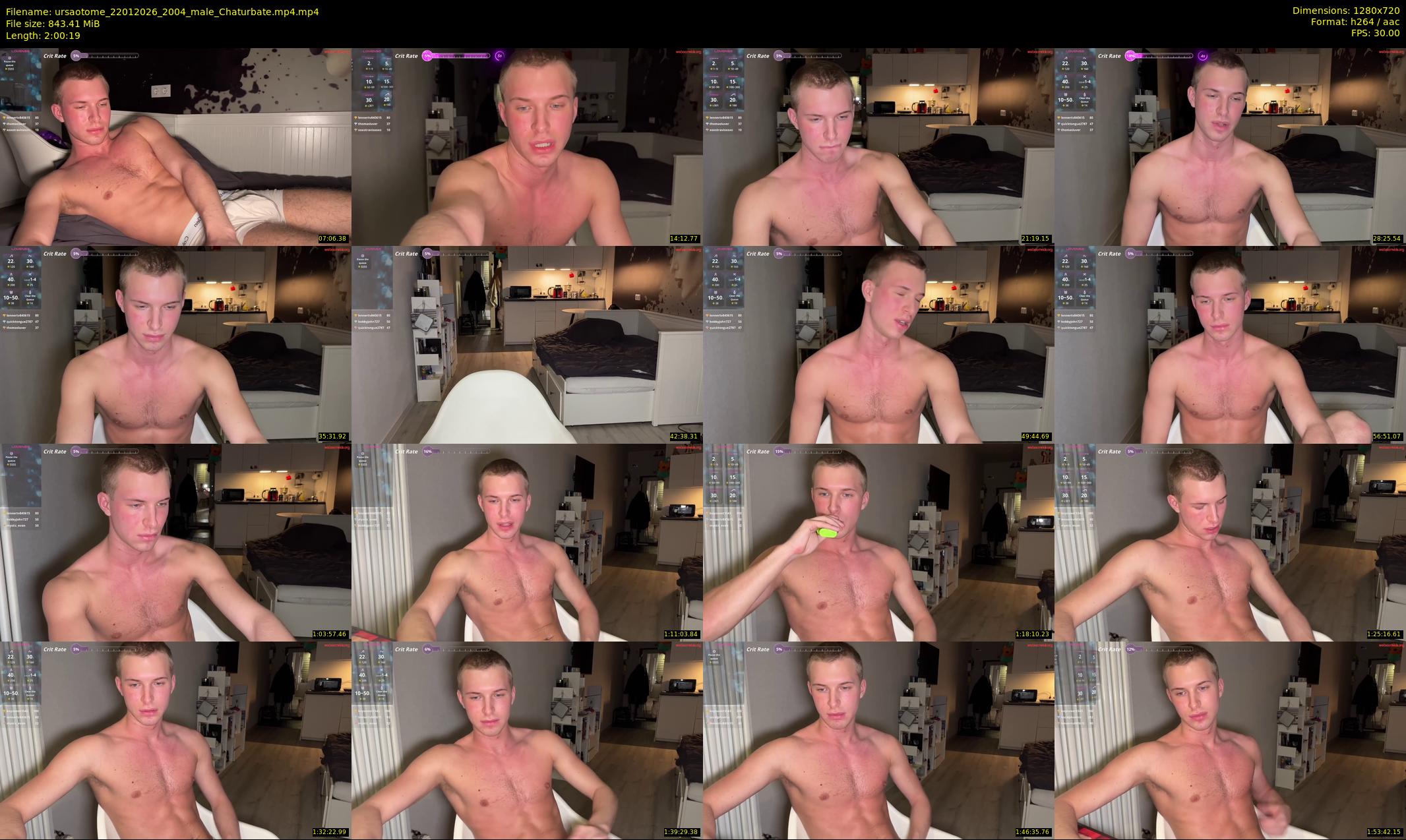 ursaotome — 121 minute Chaturbate male cam show recording, 720p, Jan 22, 2026